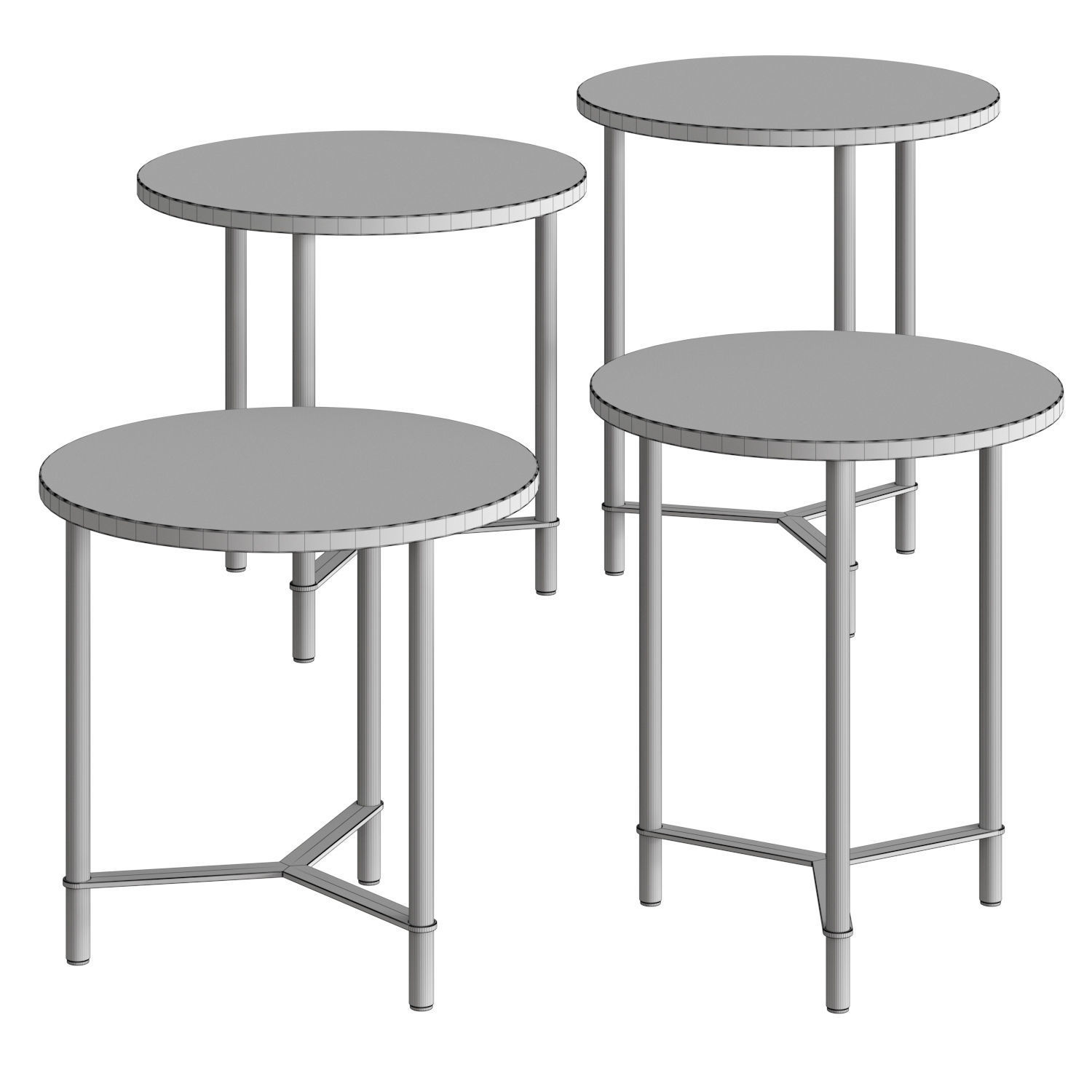 Gallotti  Radice Coockies Circle Coffee Tables 3D model_1