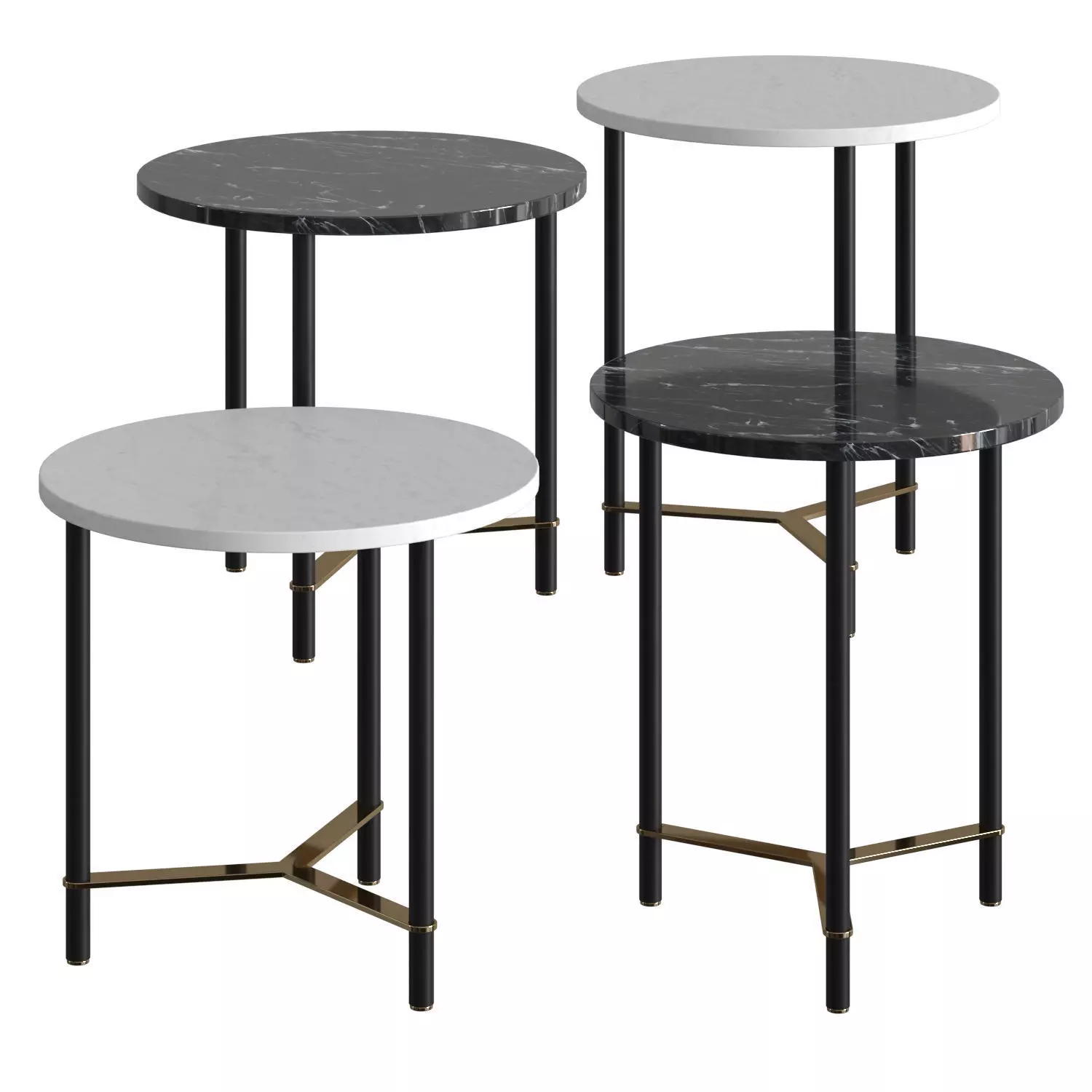 Gallotti  Radice Coockies Circle Coffee Tables 3D model_0