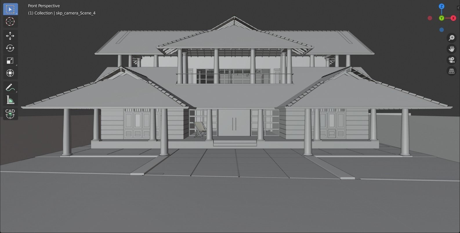 Traditional house  3D model_3