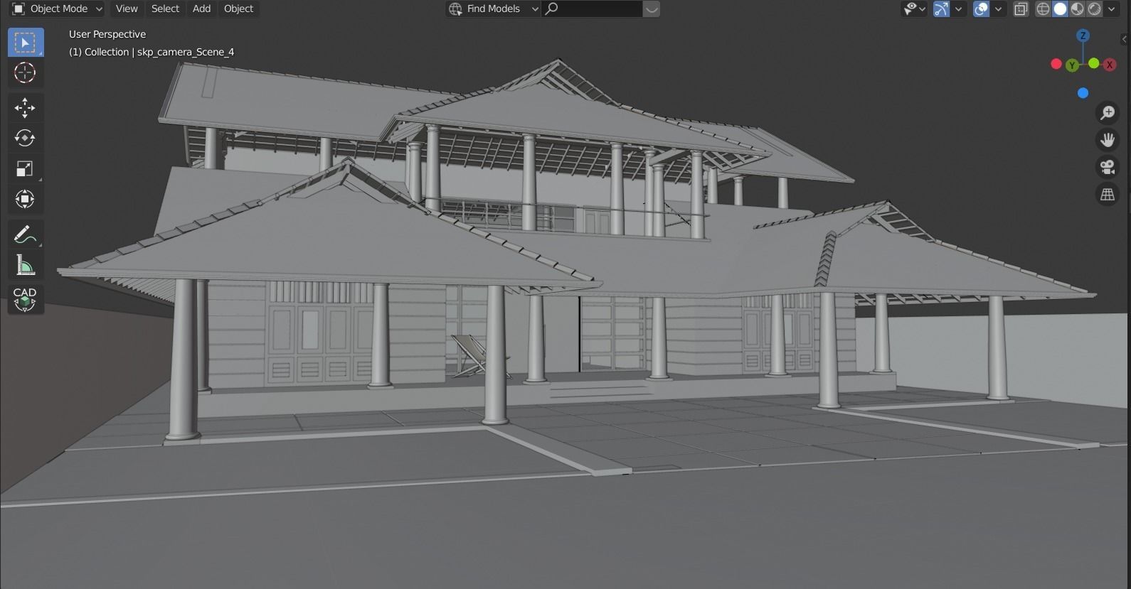 Traditional house  3D model_1