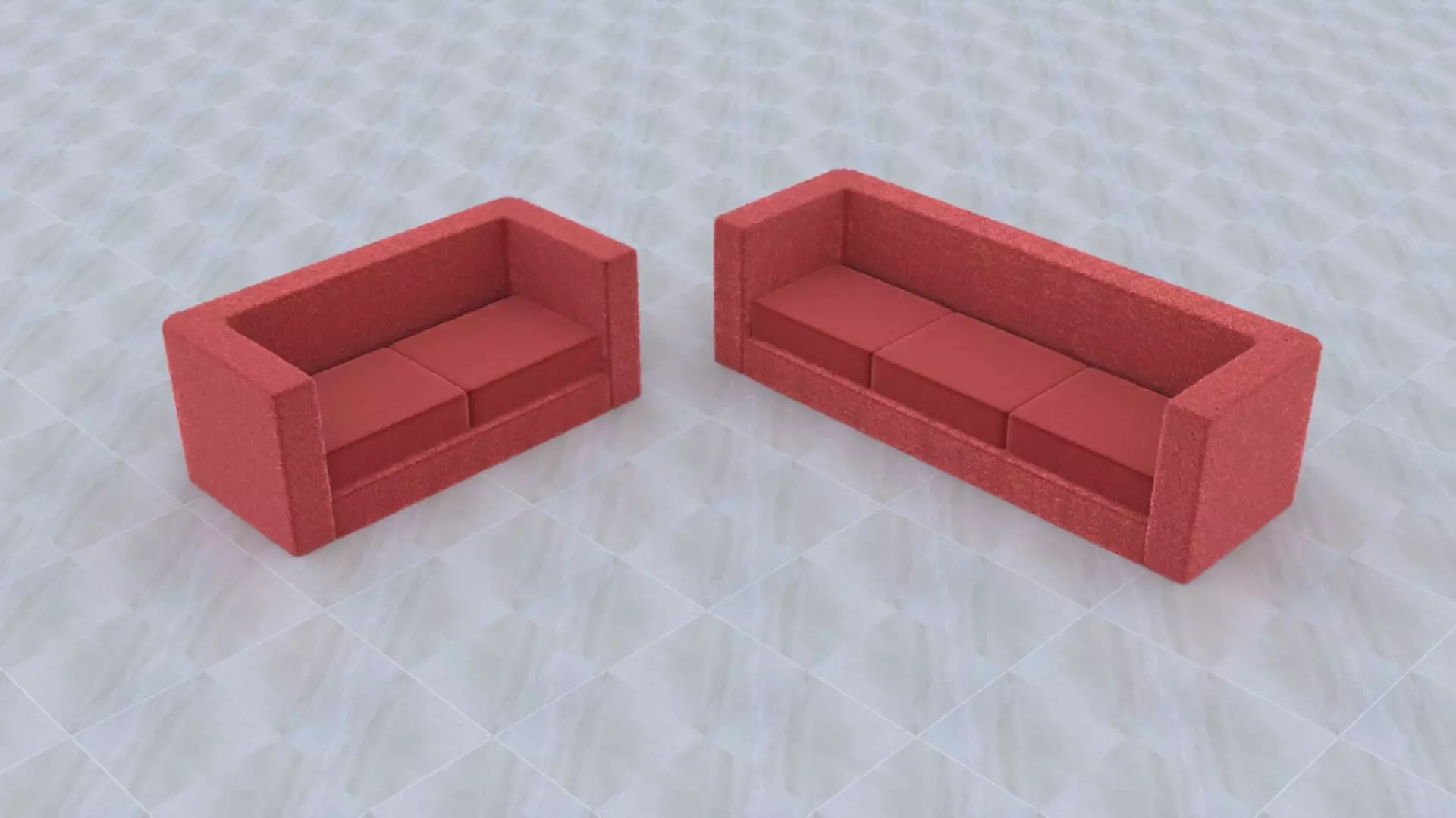 Sofa S2 Low-poly 3D model