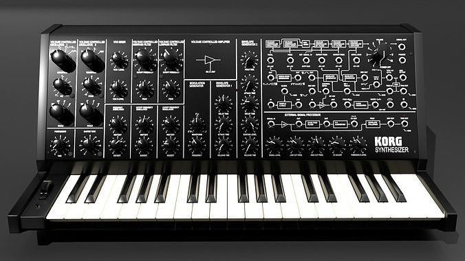 Korg MS20 Synthesizer  3D model