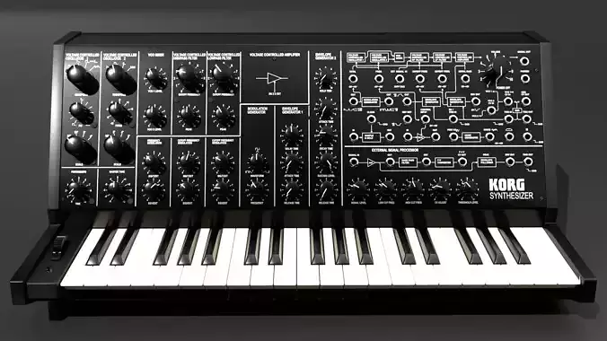 Korg MS20 Synthesizer  3D model