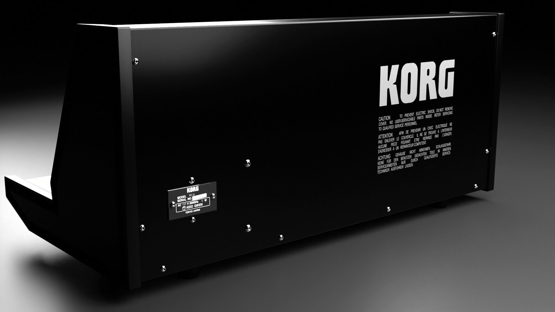Korg MS20 Synthesizer  3D model_5