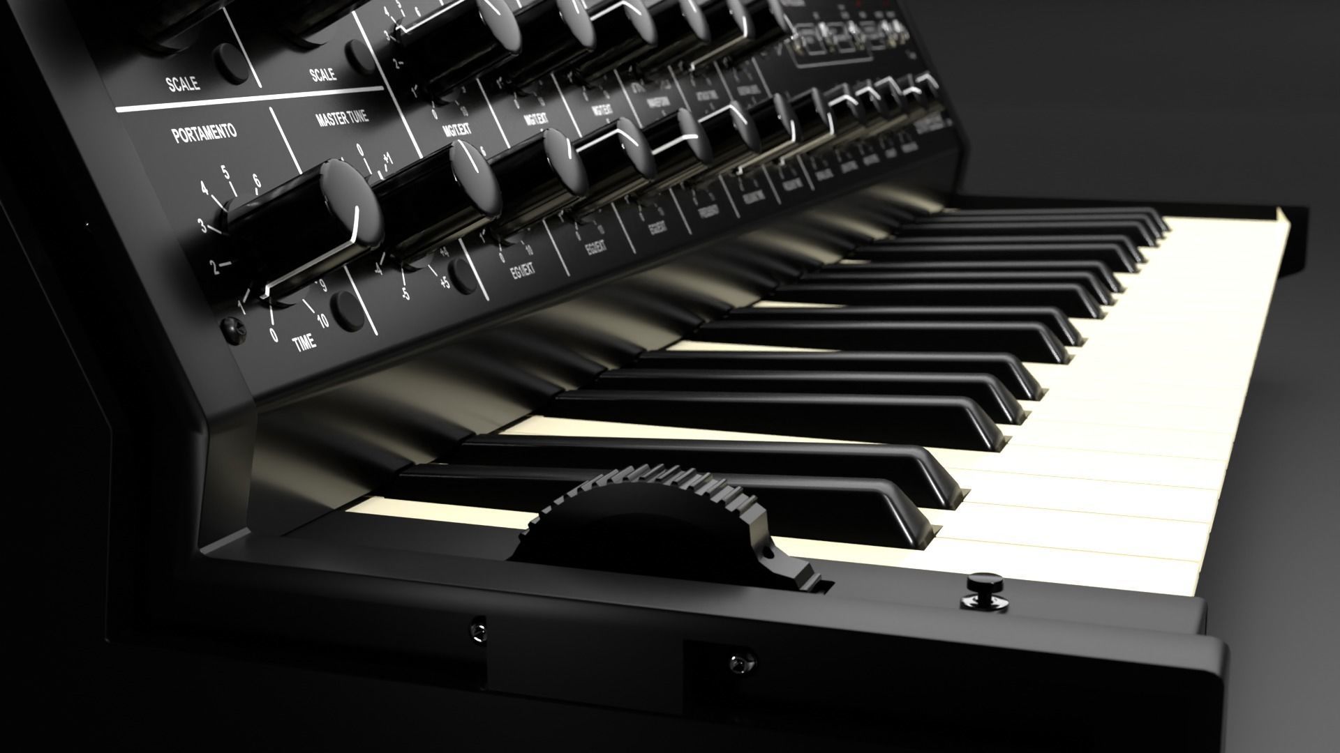 Korg MS20 Synthesizer  3D model_4