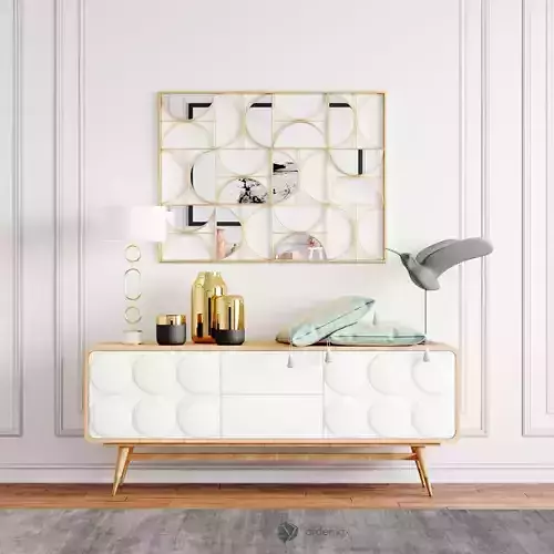 Dresser with decor set