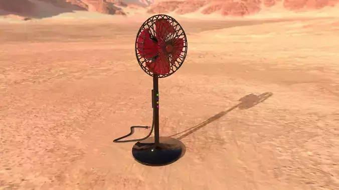 stand fan Free low-poly 3D model