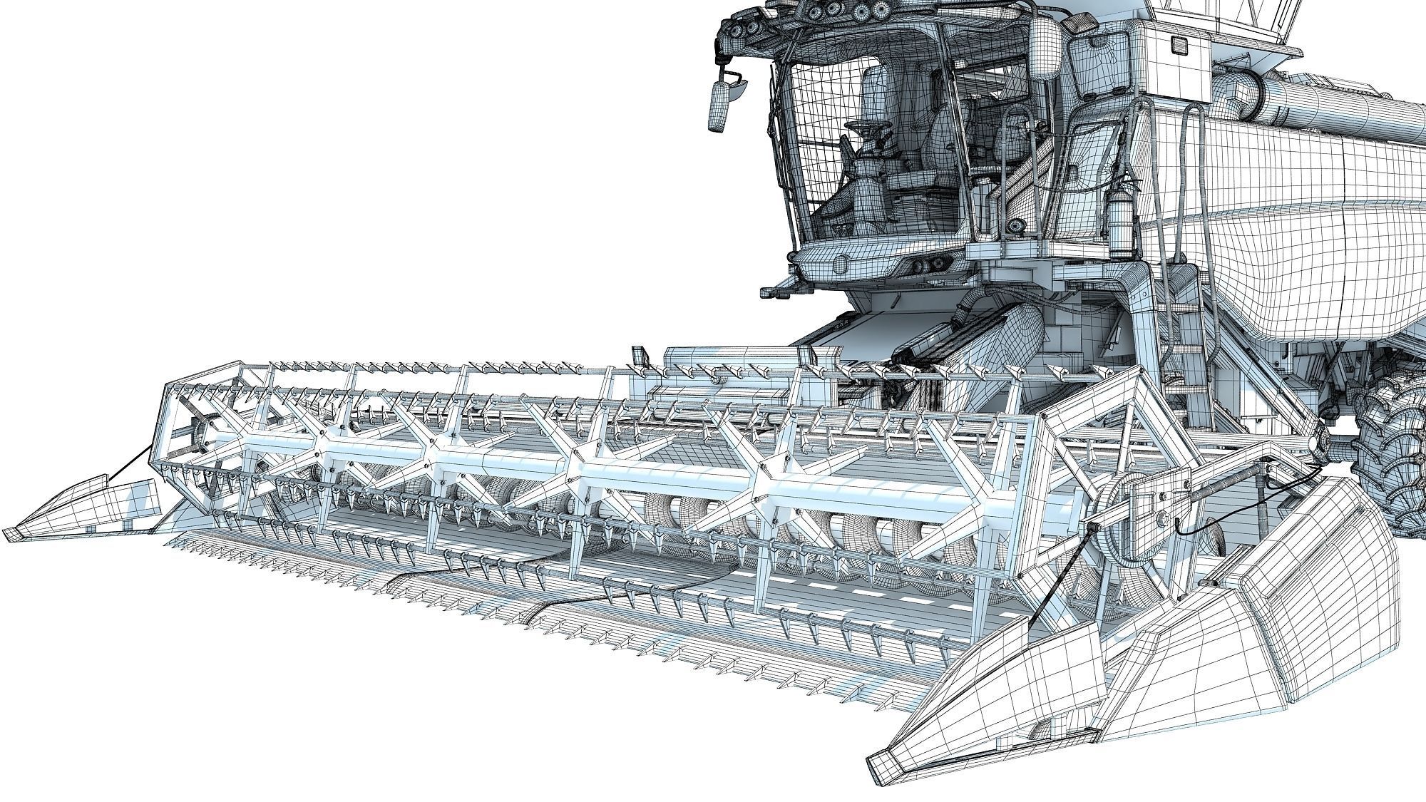 Tracked Combine Harvester 3D model_21