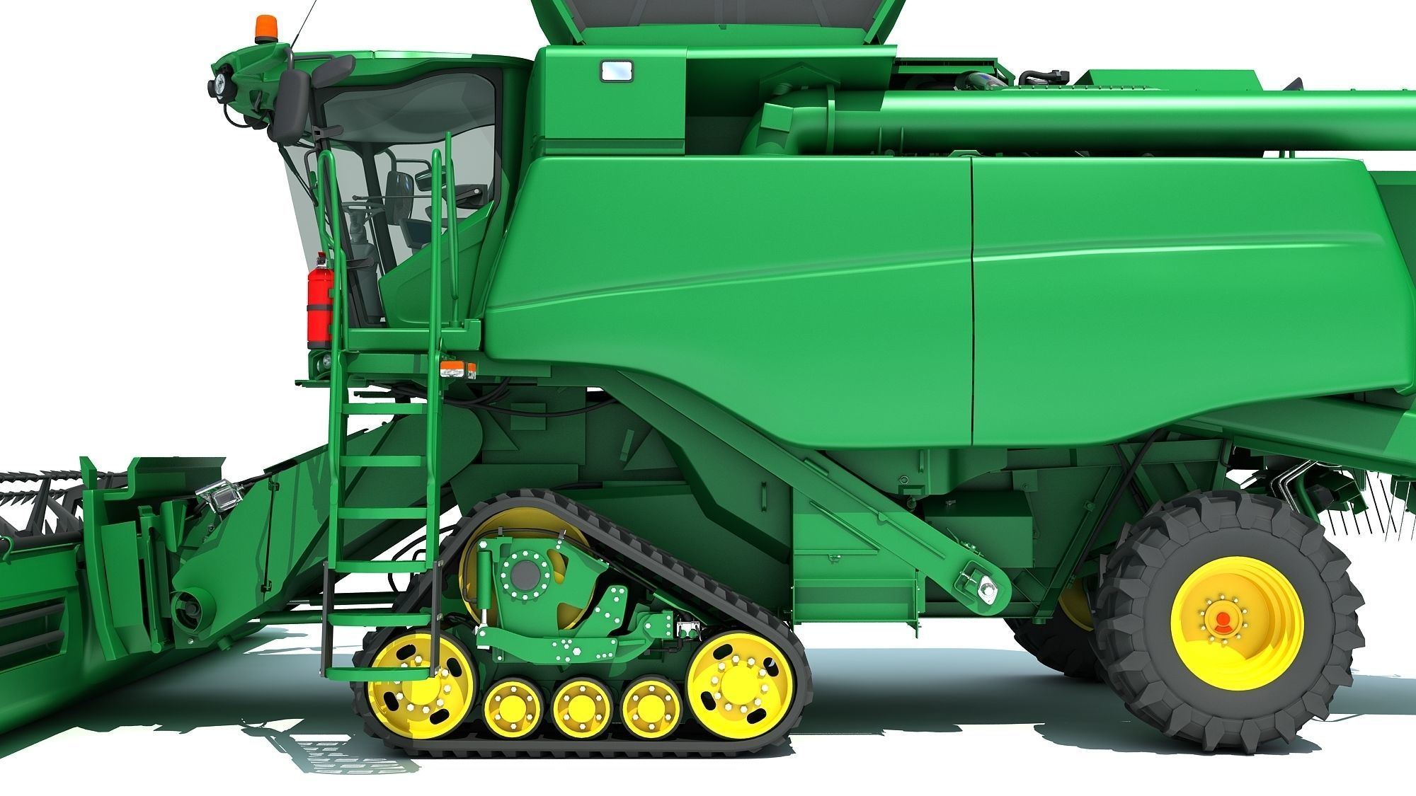 Tracked Combine Harvester 3D model_16