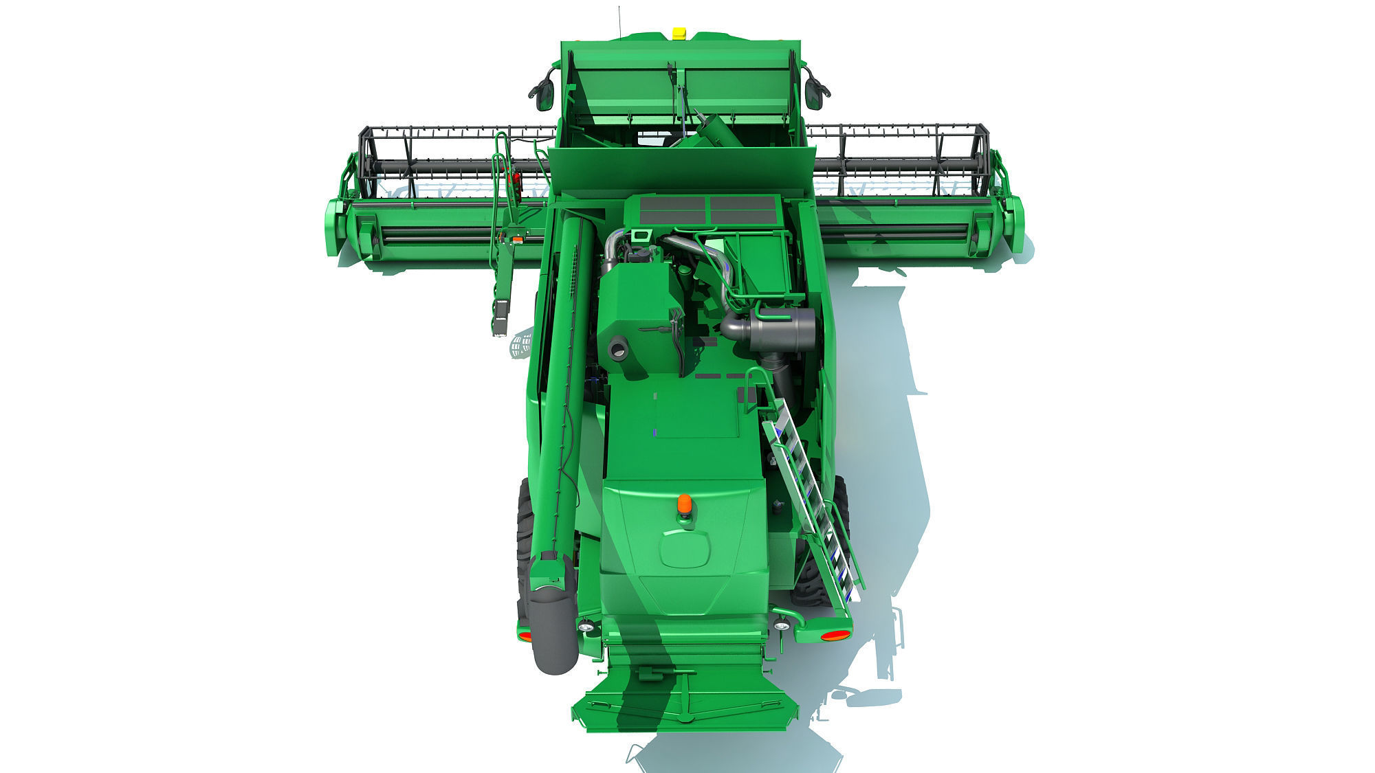 Tracked Combine Harvester 3D model_4