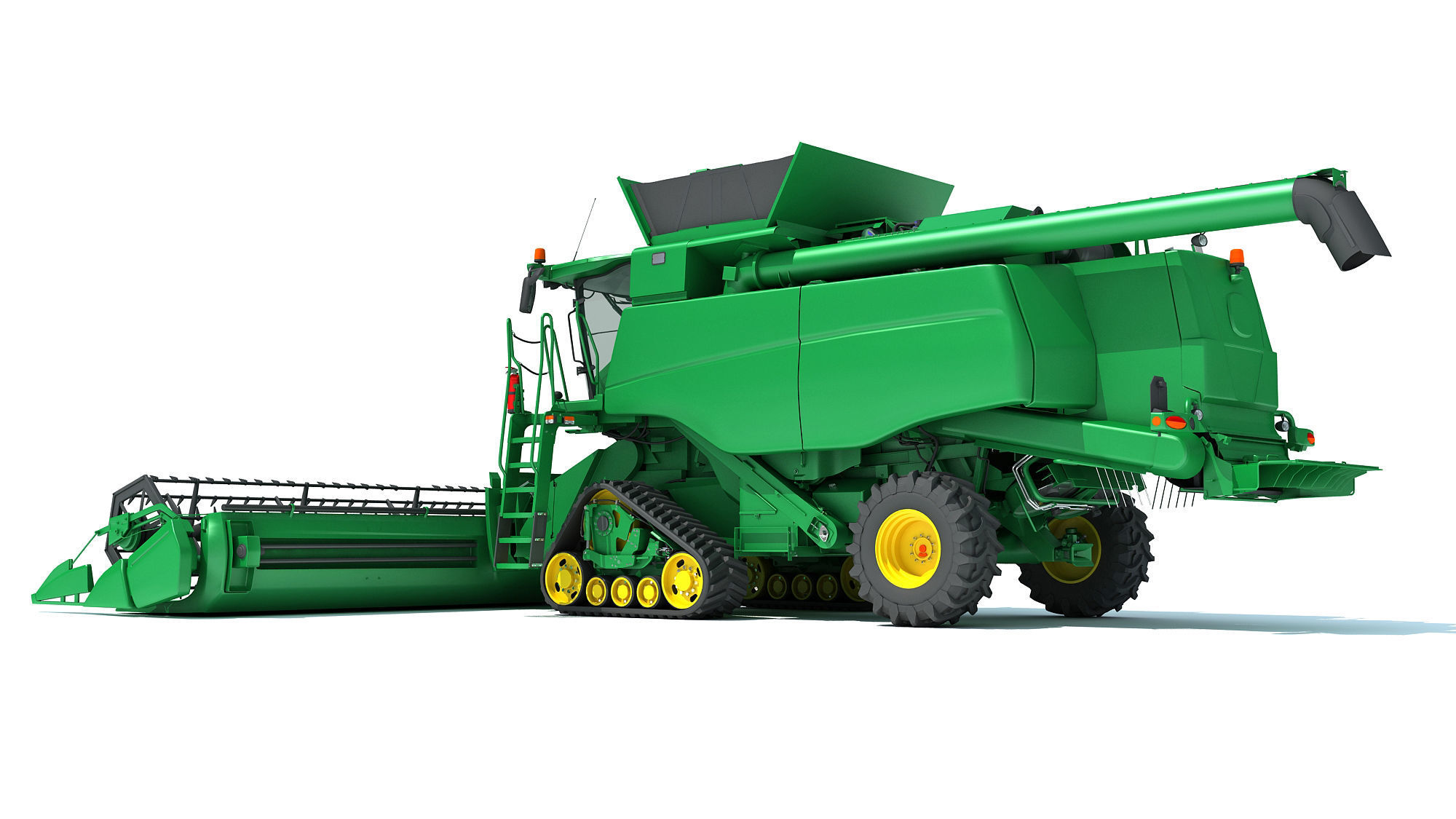 Tracked Combine Harvester 3D model_2