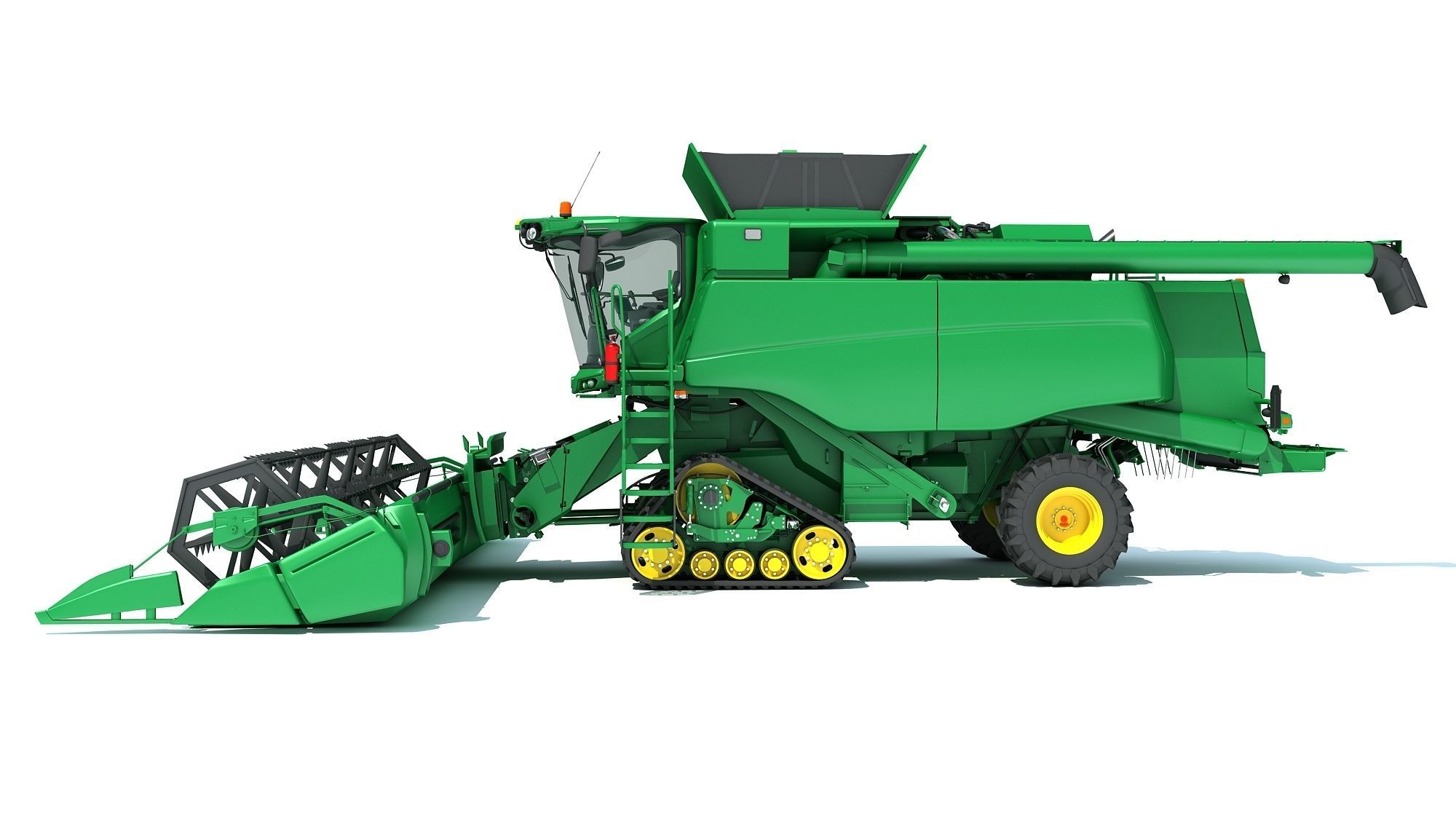 Tracked Combine Harvester 3D model_1