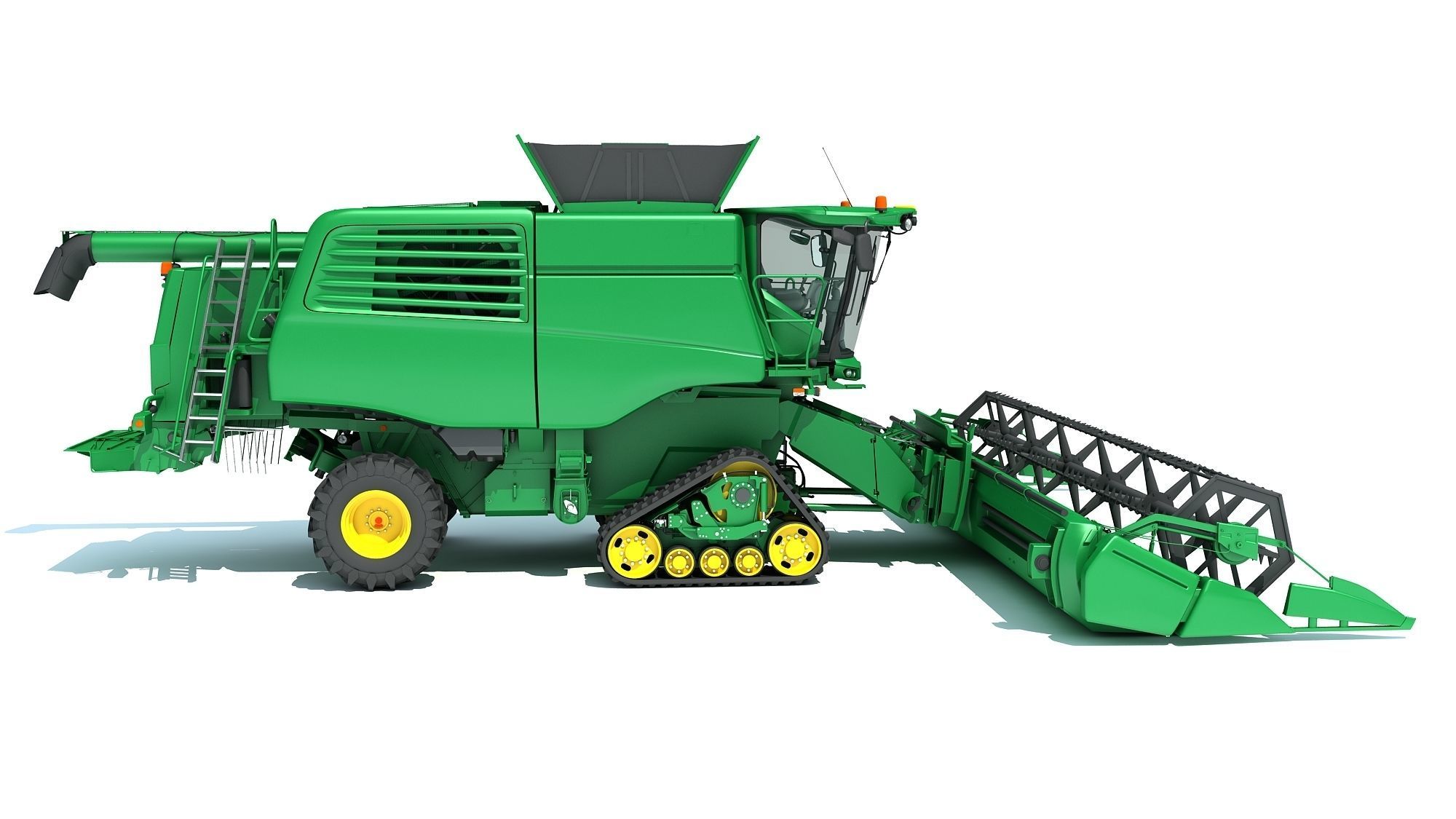 Tracked Combine Harvester 3D model_8