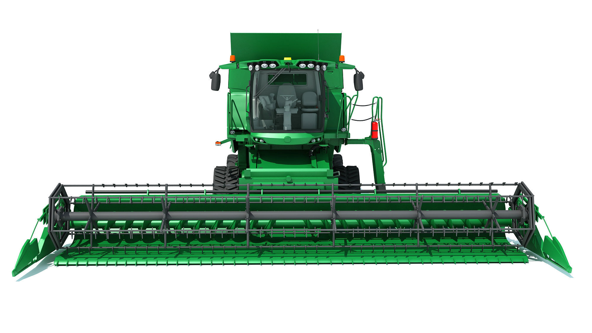 Tracked Combine Harvester 3D model_11