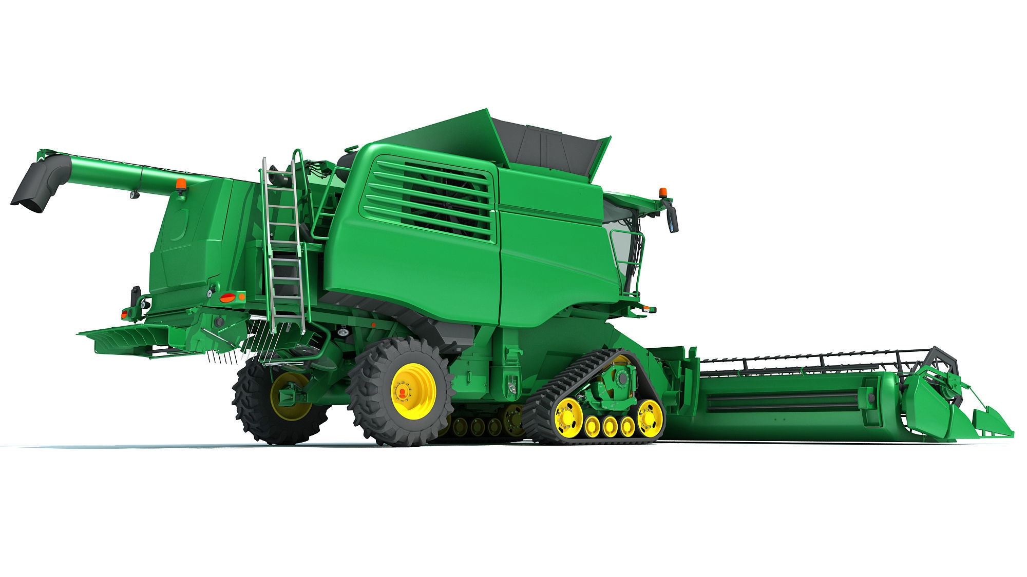 Tracked Combine Harvester 3D model_6