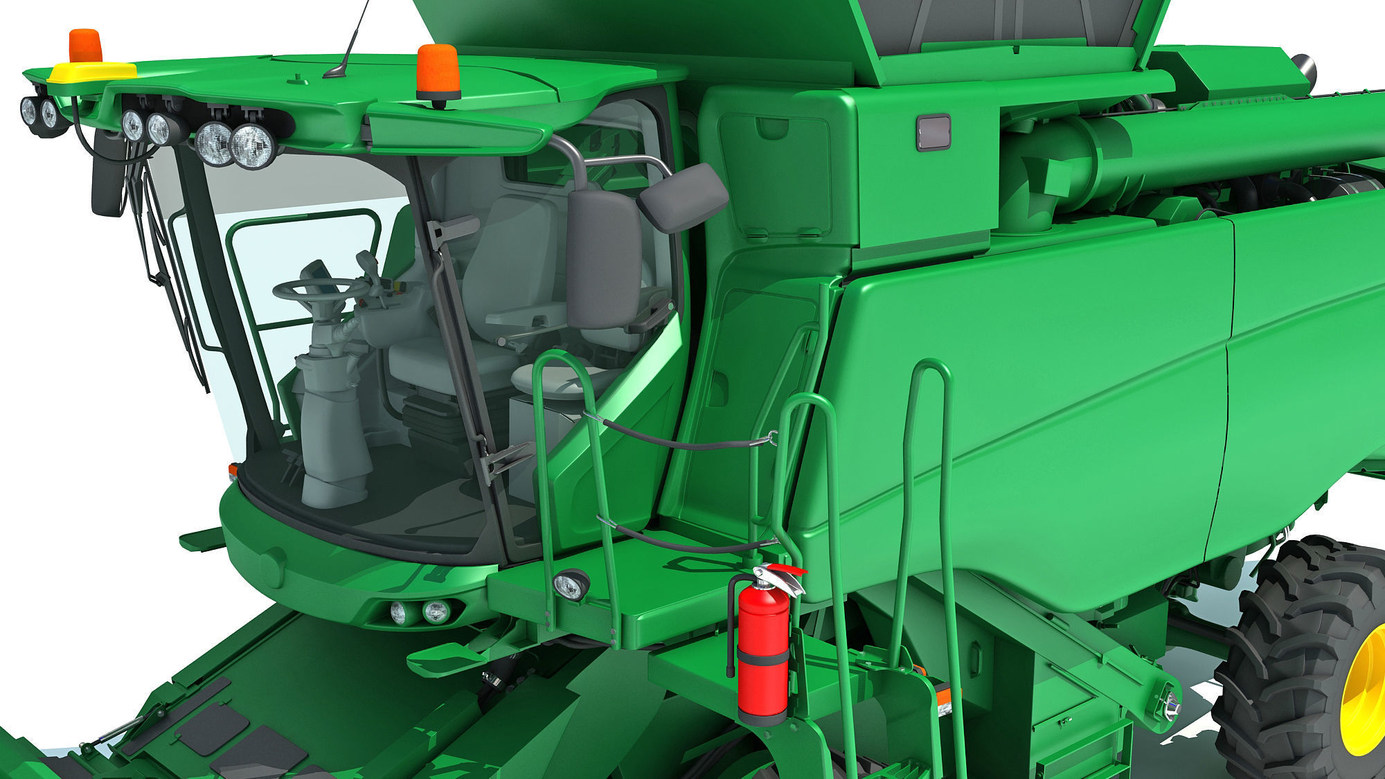 Tracked Combine Harvester 3D model_14