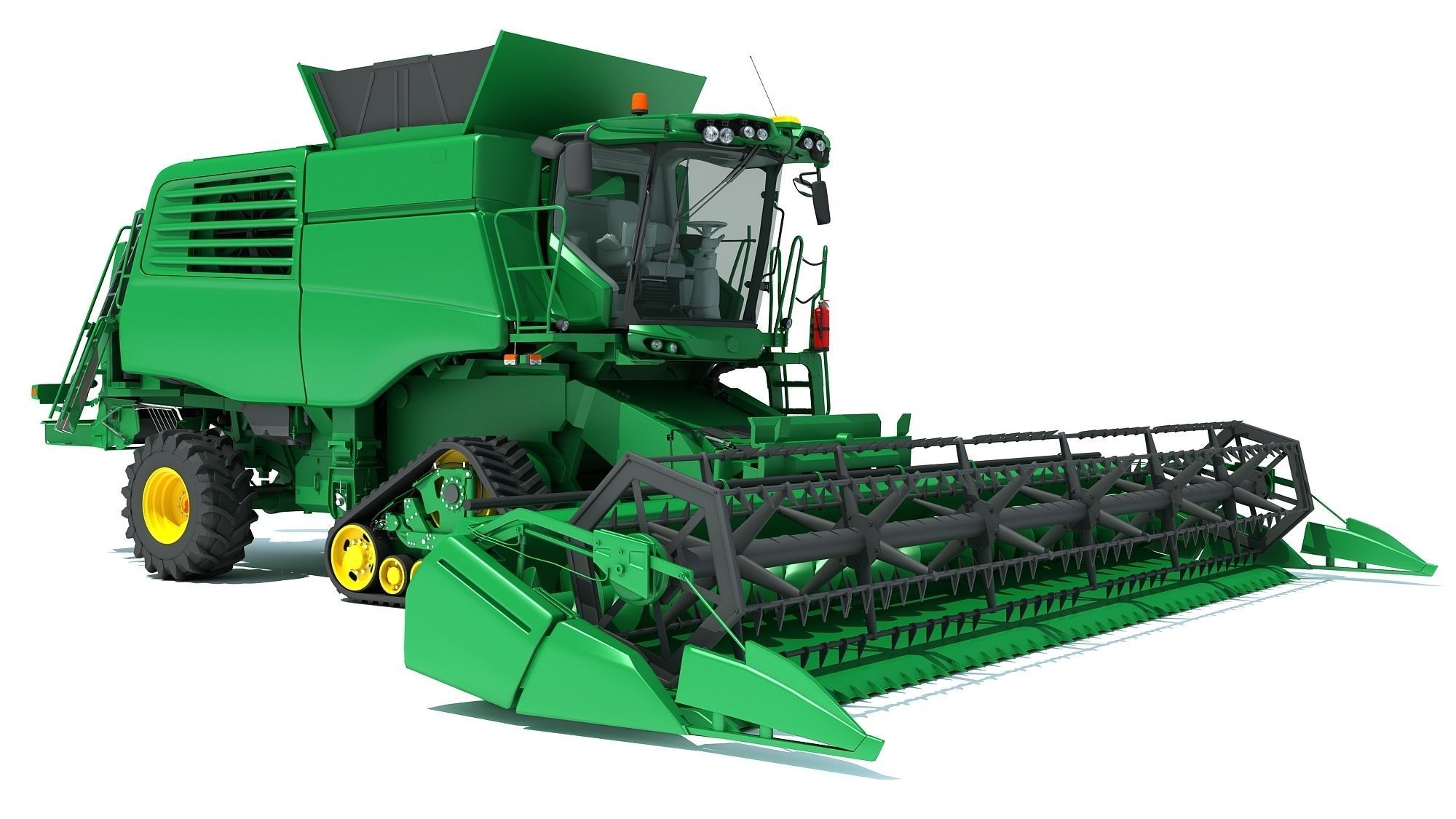 Tracked Combine Harvester 3D model_9