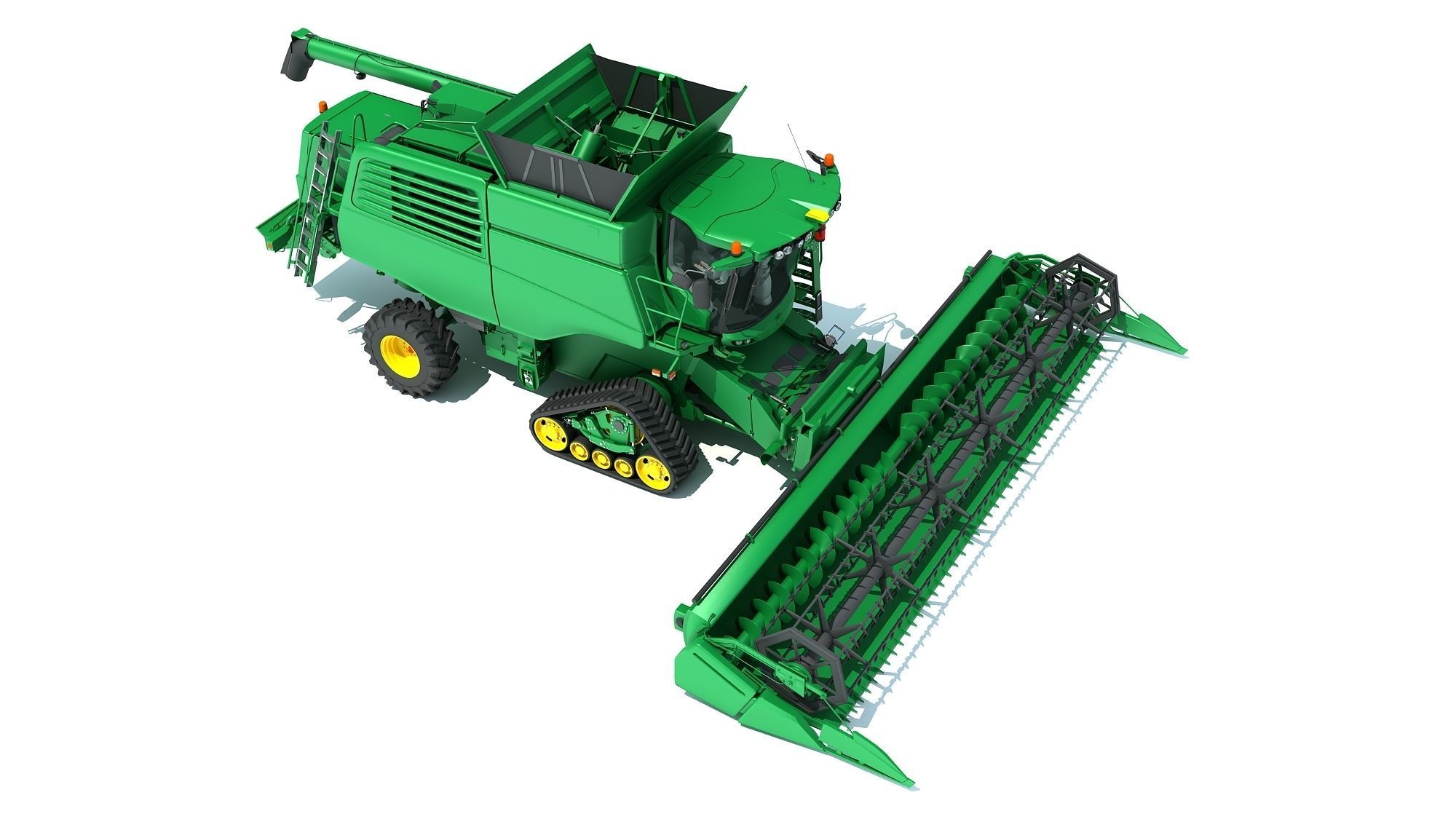 Tracked Combine Harvester 3D model_10