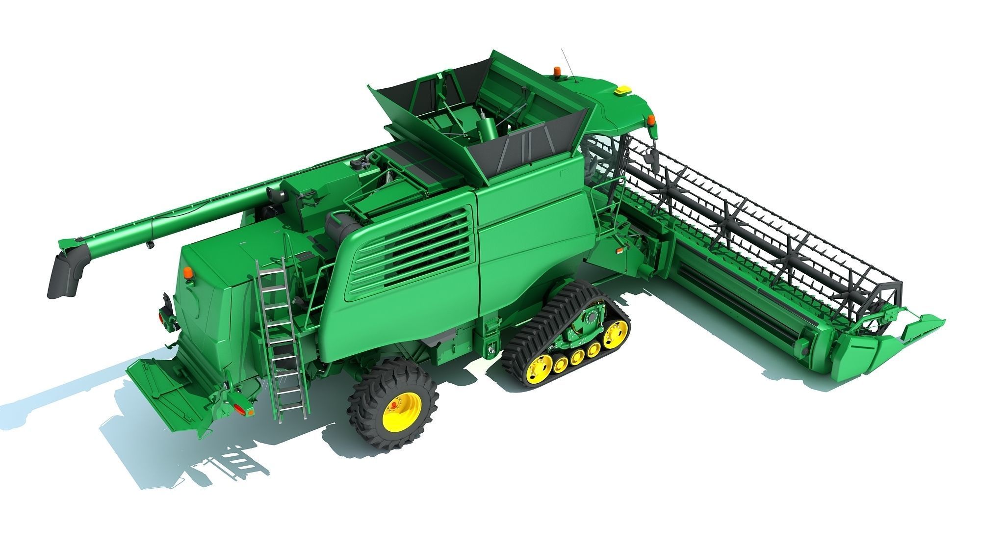 Tracked Combine Harvester 3D model_7