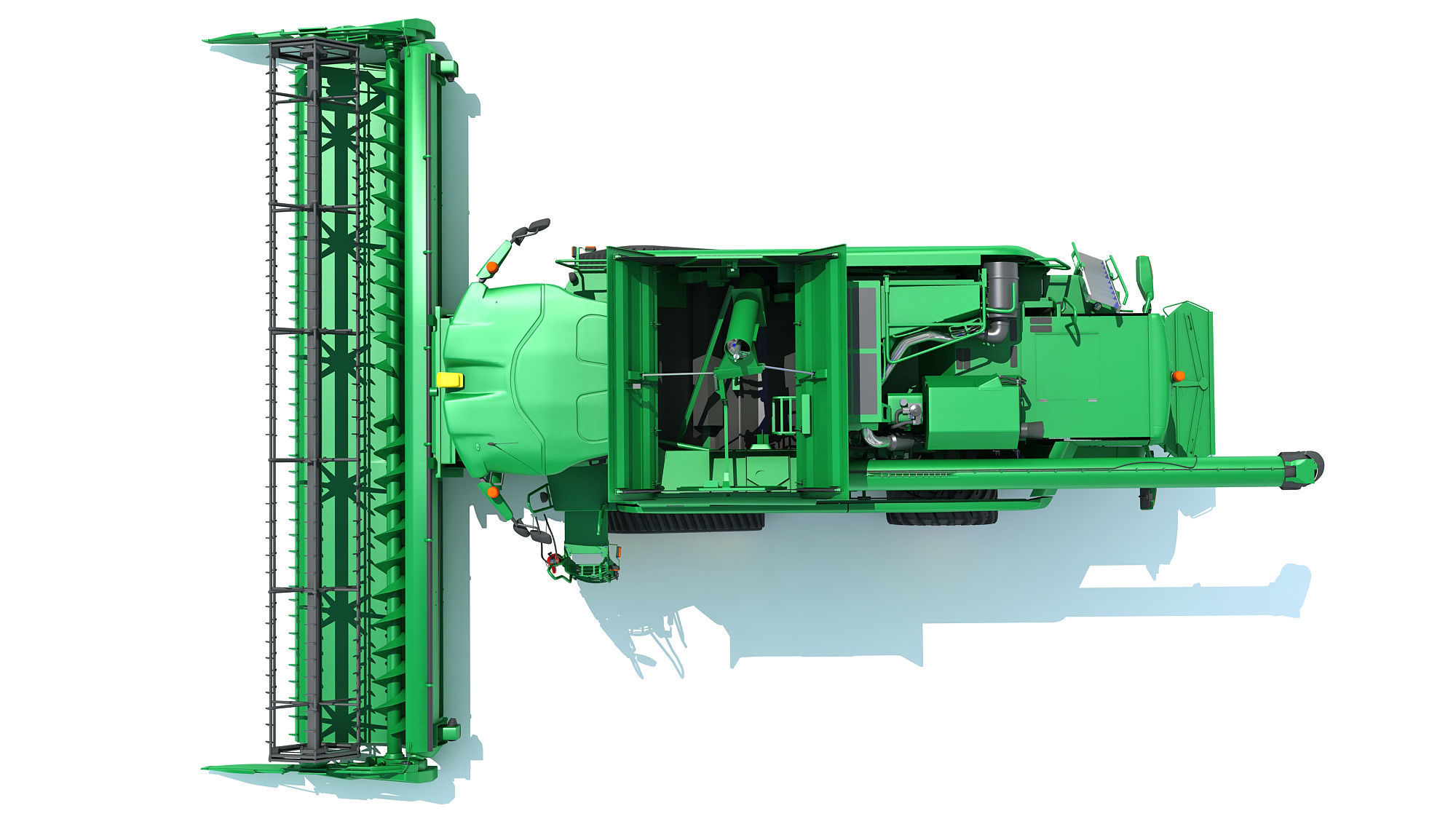 Tracked Combine Harvester 3D model_12