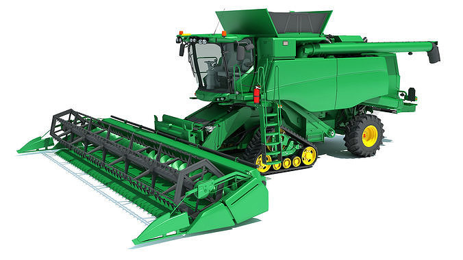 Tracked Combine Harvester 3D model