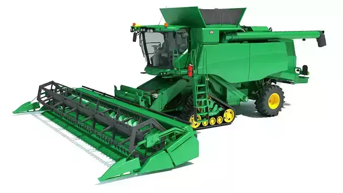 Tracked Combine Harvester 3D model