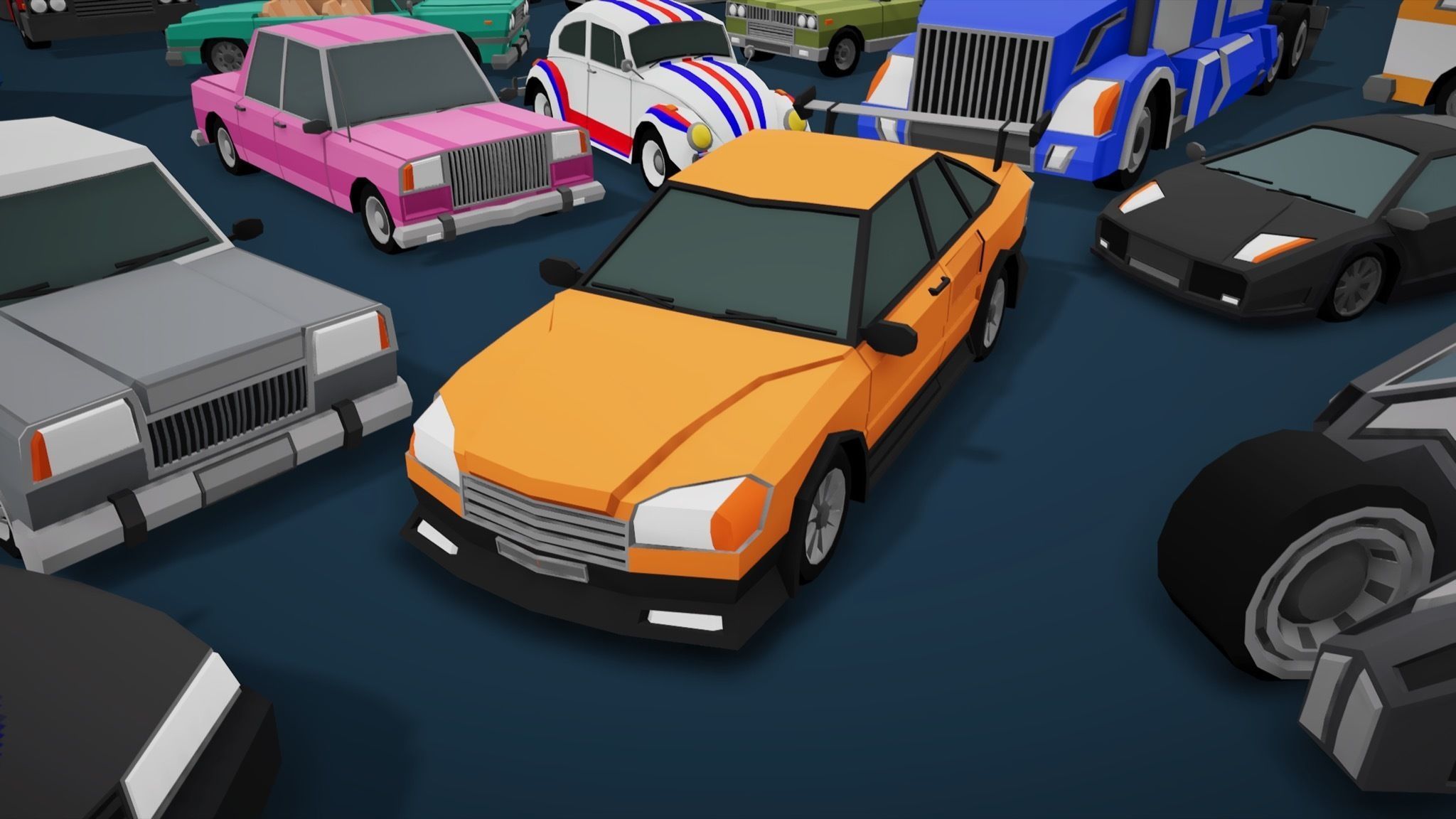 Cartoon Vehicles Pack 3  Low Poly Cars 20 Cars Low-poly 3D model_7