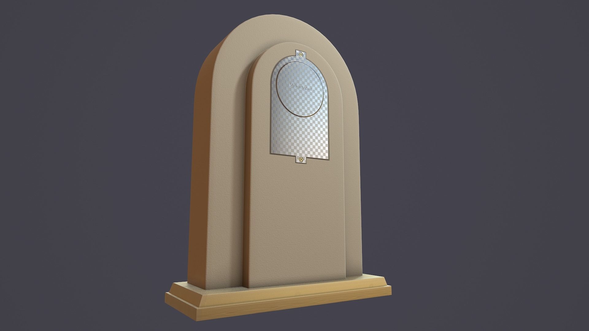 Animated Mantle Clock 3D model_5