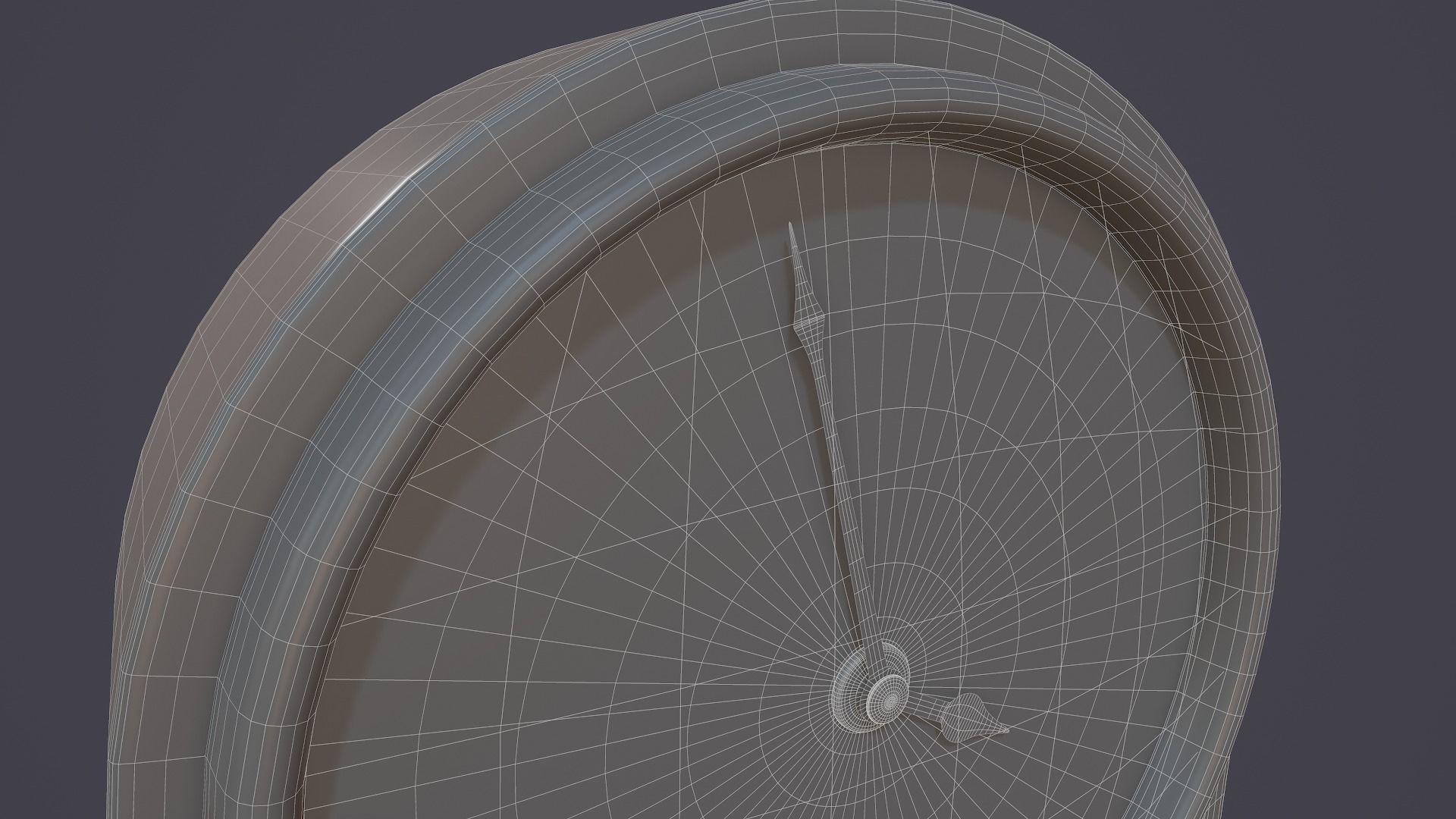 Animated Mantle Clock 3D model_19