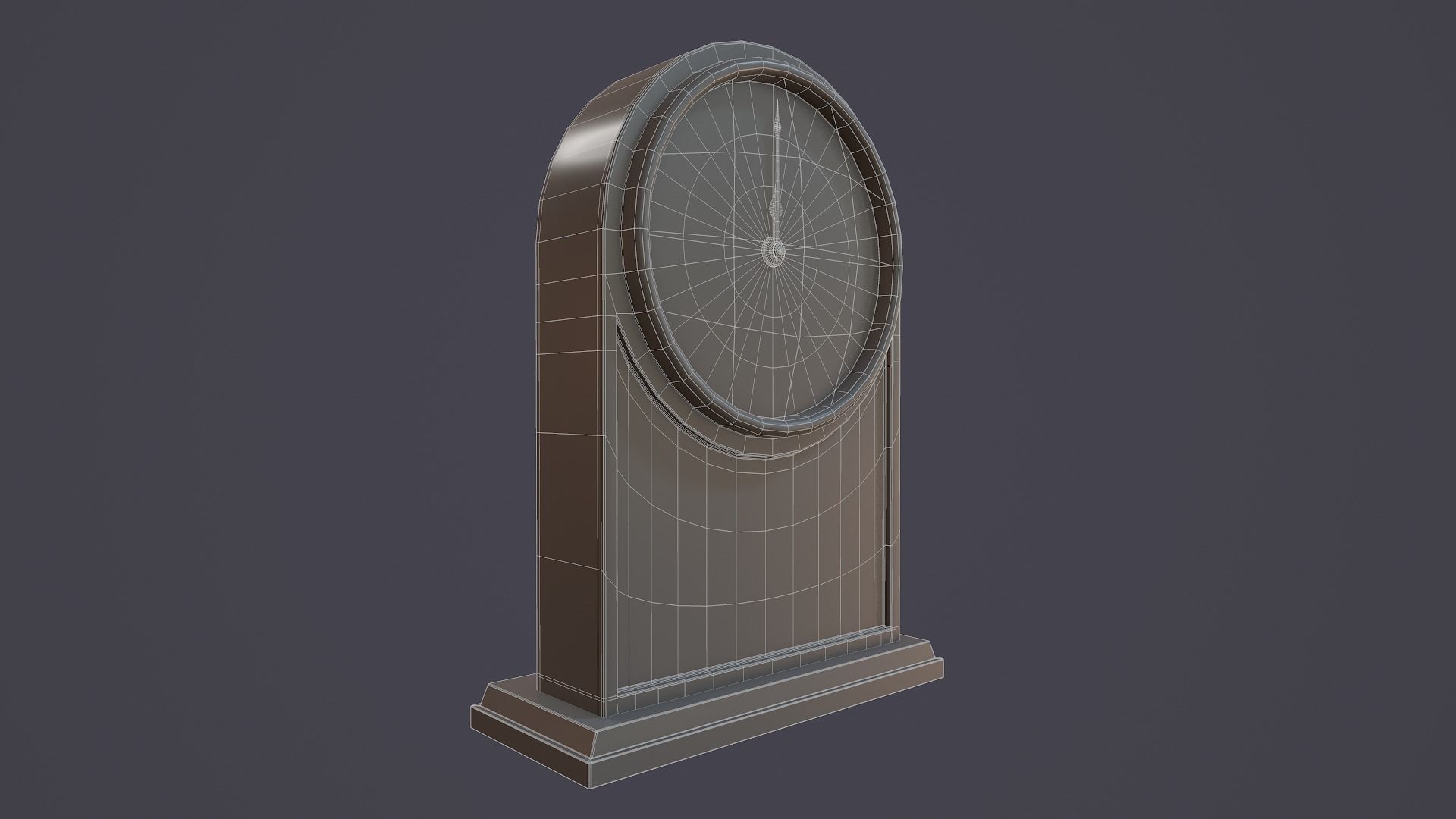 Animated Mantle Clock 3D model_10