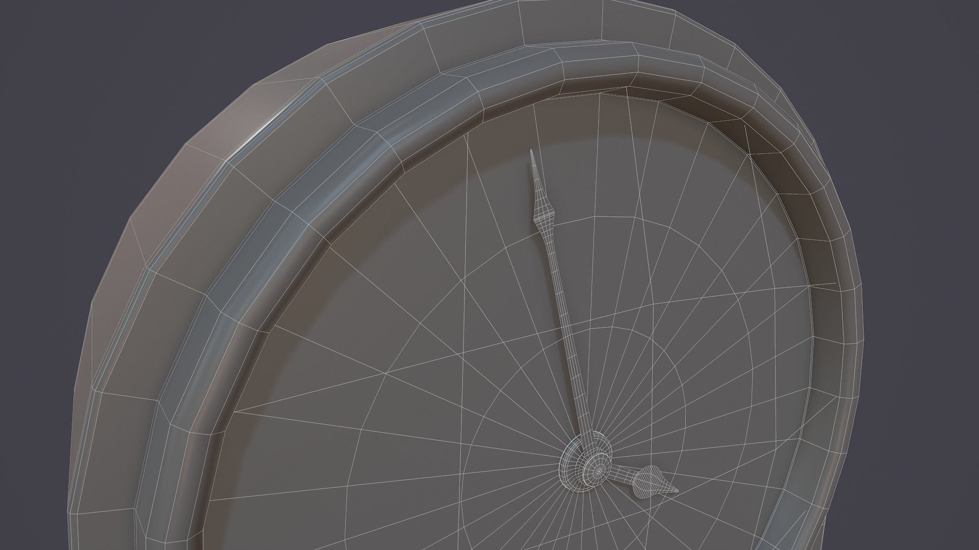 Animated Mantle Clock 3D model_18