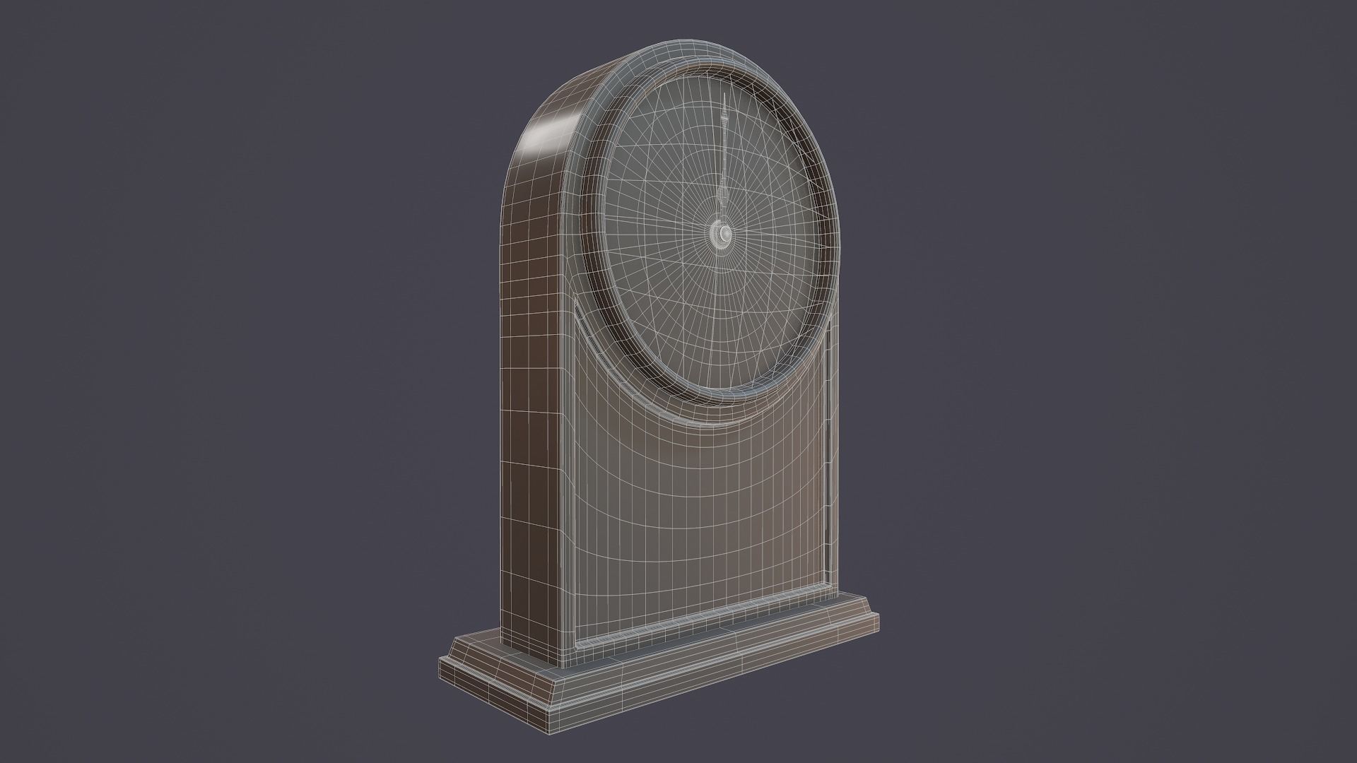 Animated Mantle Clock 3D model_11