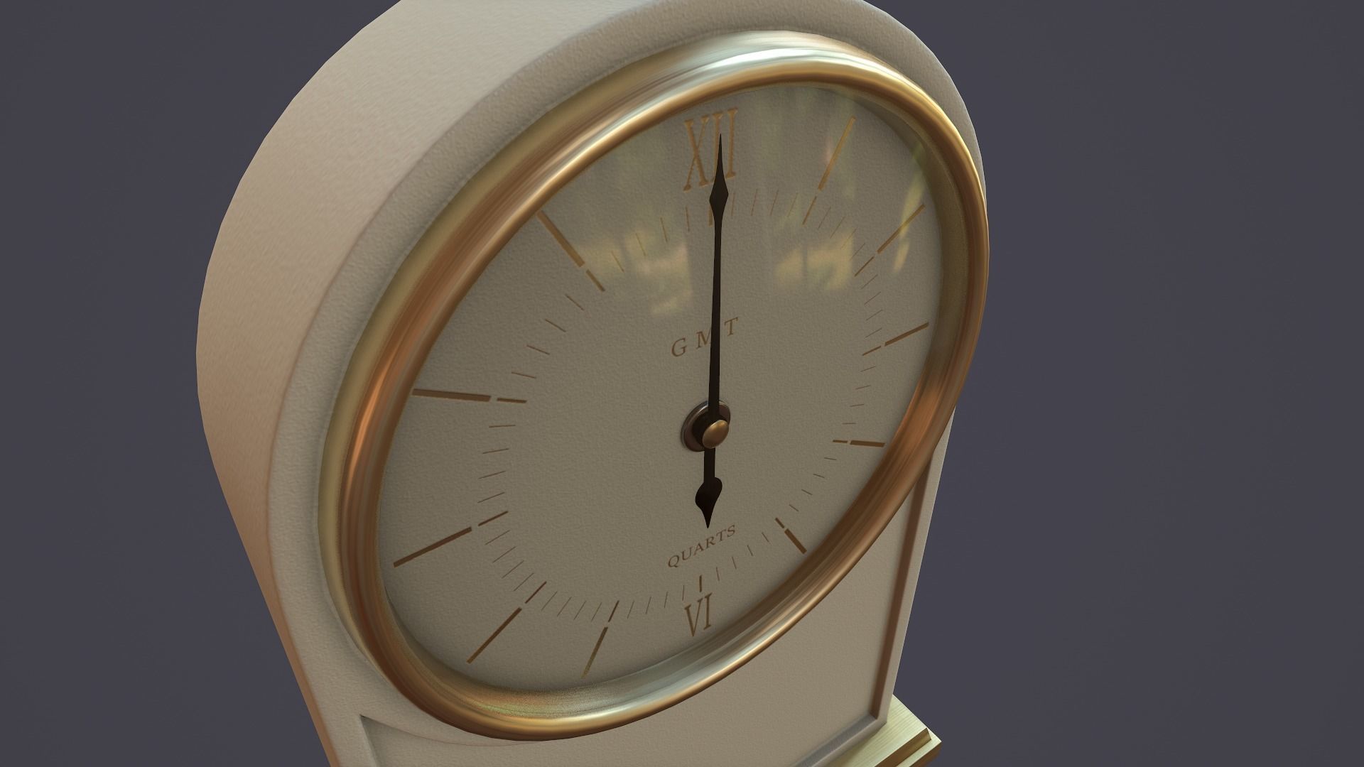 Animated Mantle Clock 3D model_8