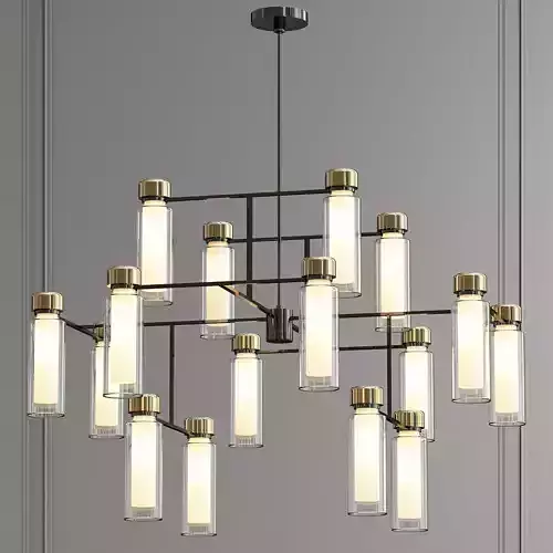OSMAN modern chandelier with glass cylinders