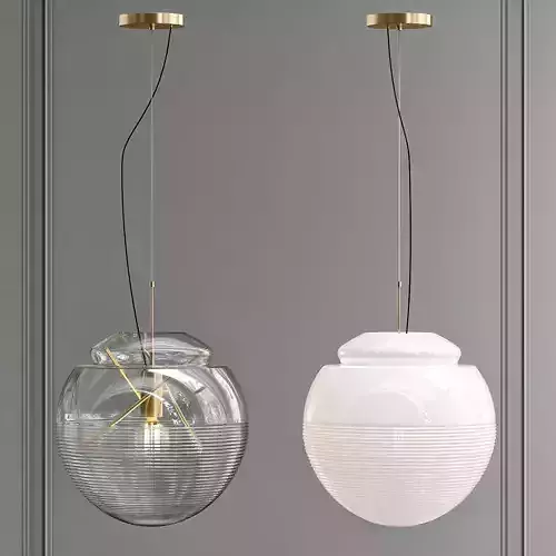 VITRUVIO virtuo chandelier in gold and glass