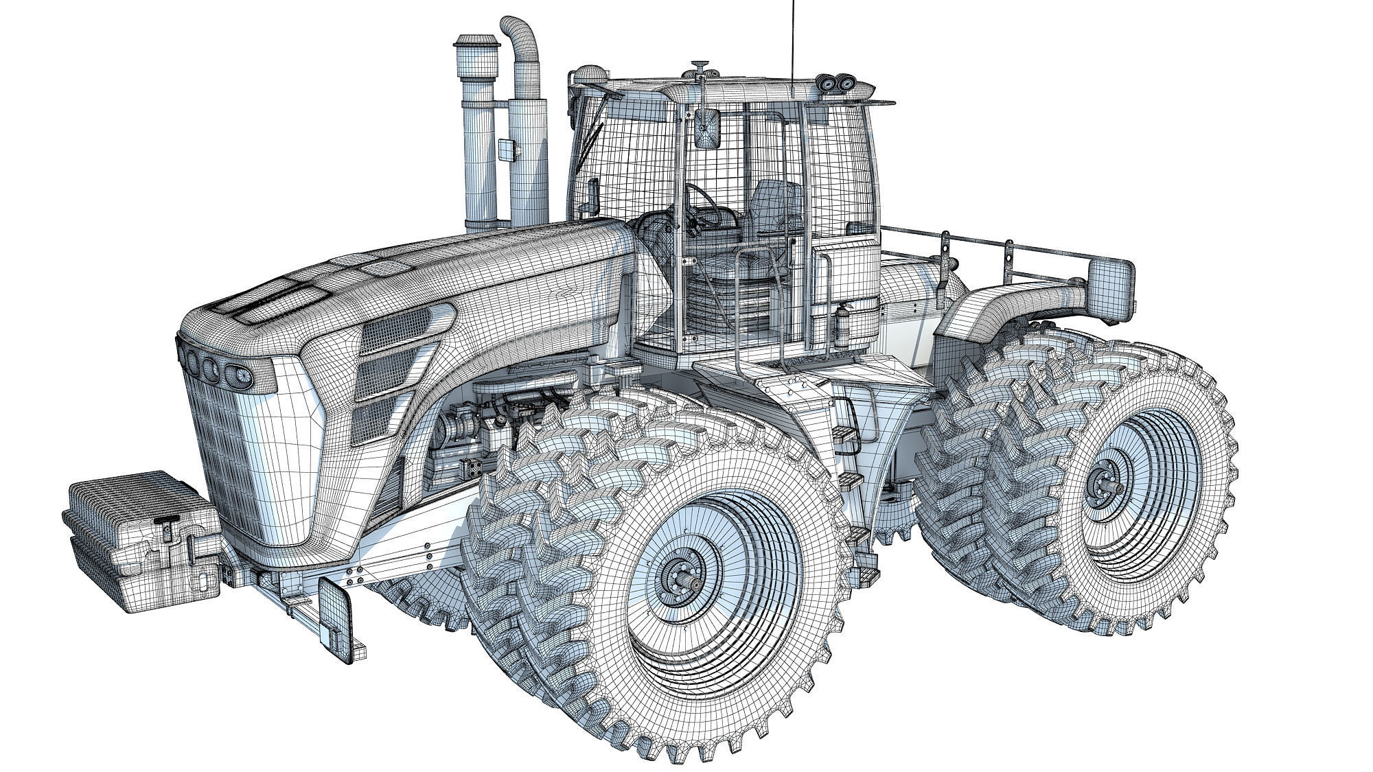 Articulated Tractor 3D model_16