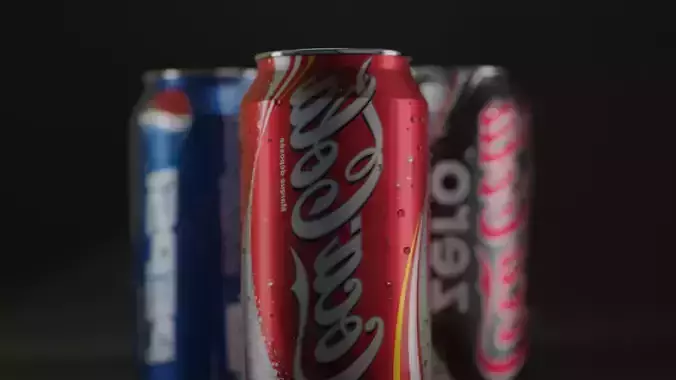 Animated Sodacans with Droplets and Fluid Simulation 3D model