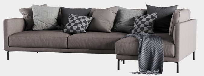 Interface Coco Chaise Lounge 1 3D model 7