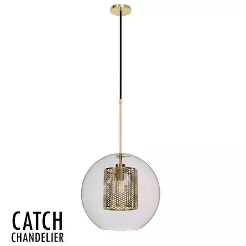 CATCH glass globe pendant light - gold
