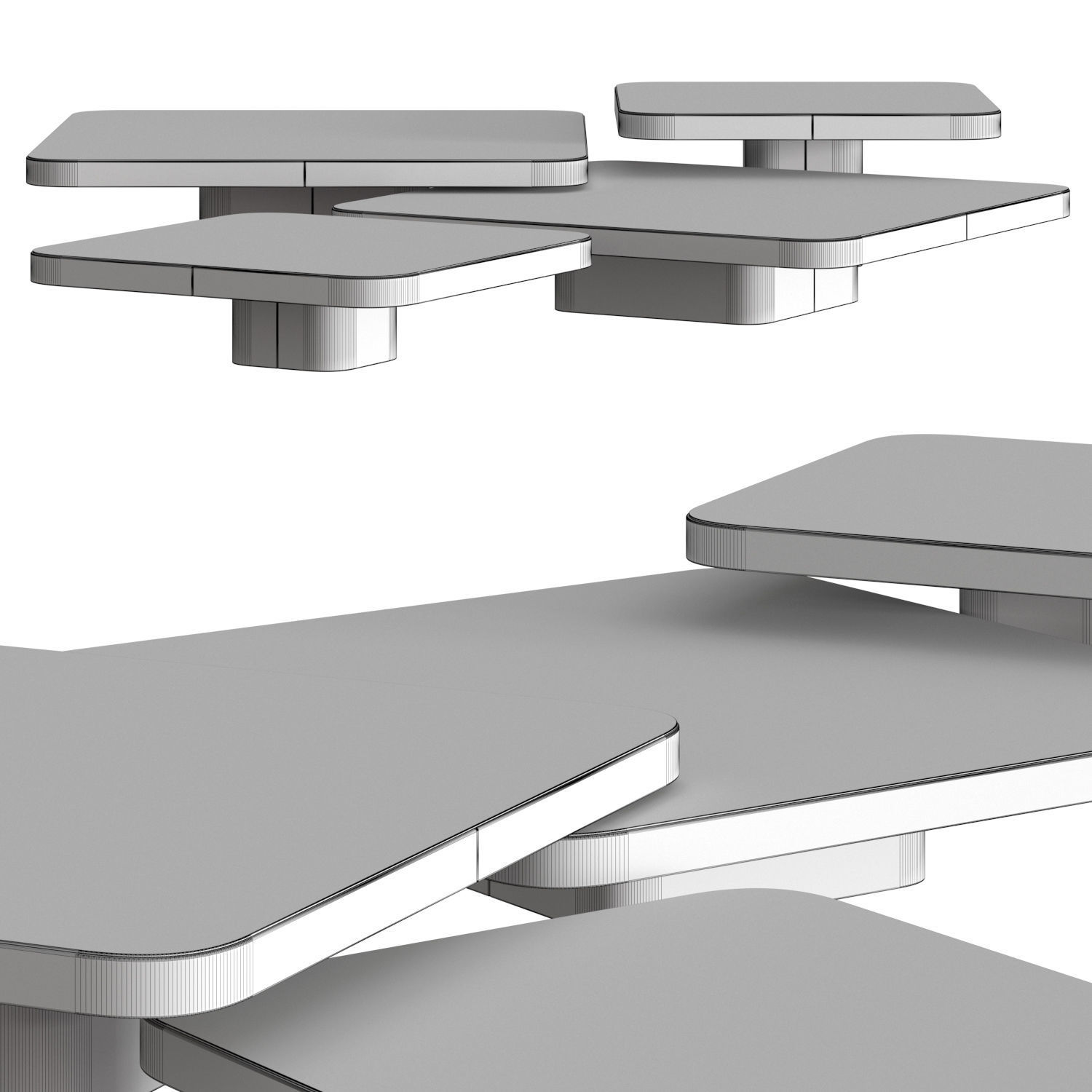 Bow Coffee Tables by ClassiCon 3D model_1