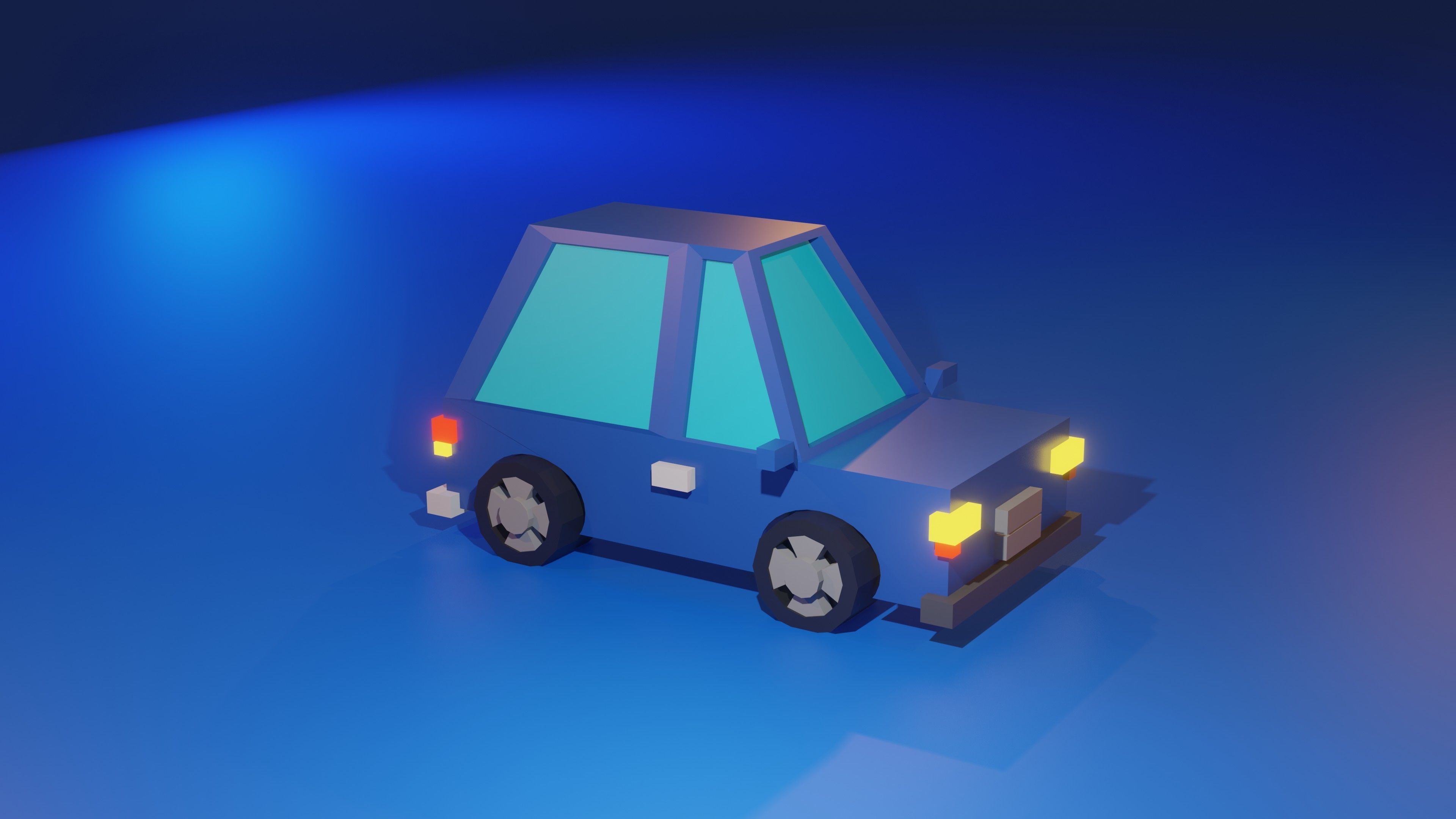 Low Poly Car Pack Low-poly 3D model_10