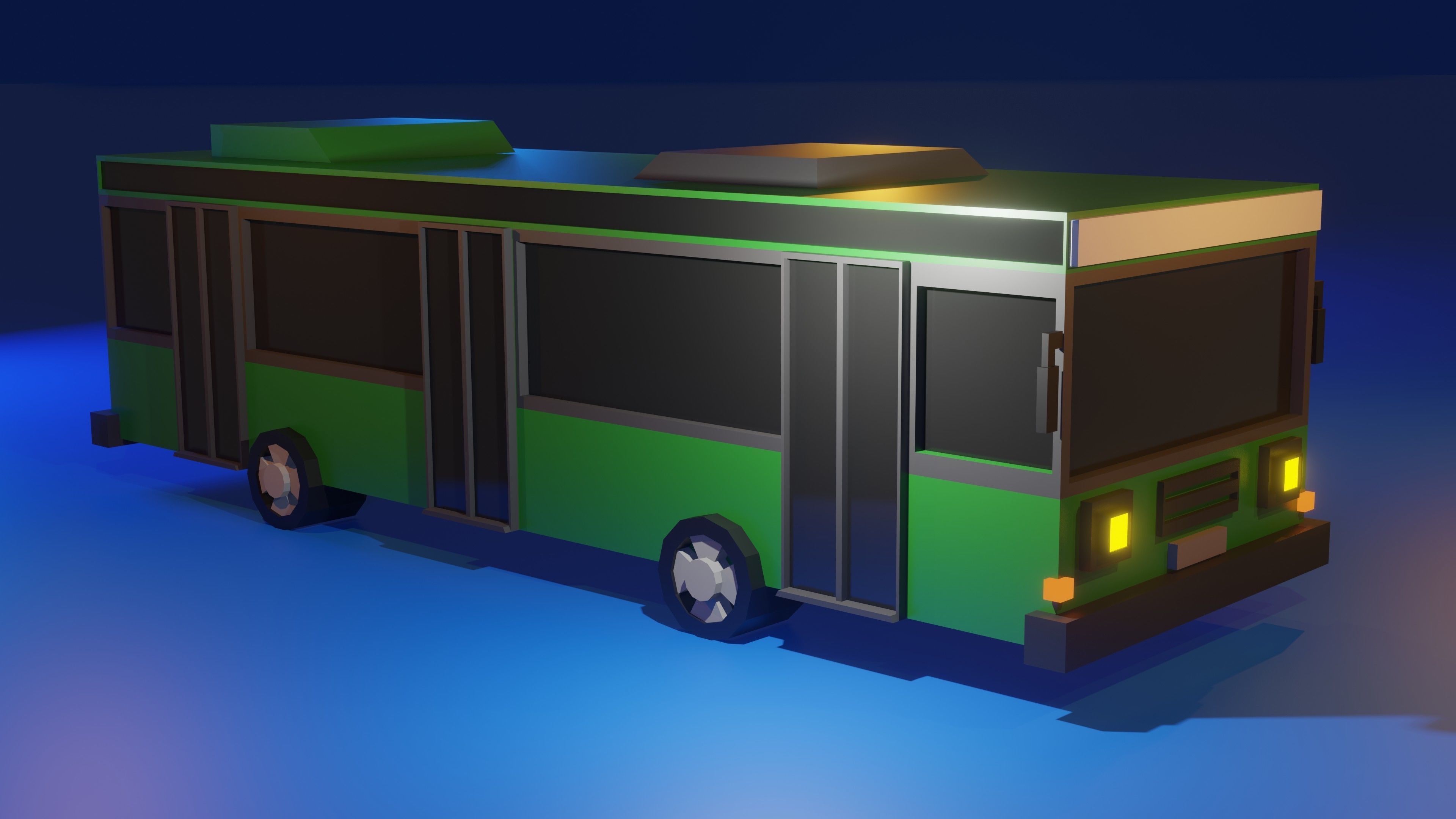 Low Poly Car Pack Low-poly 3D model_5