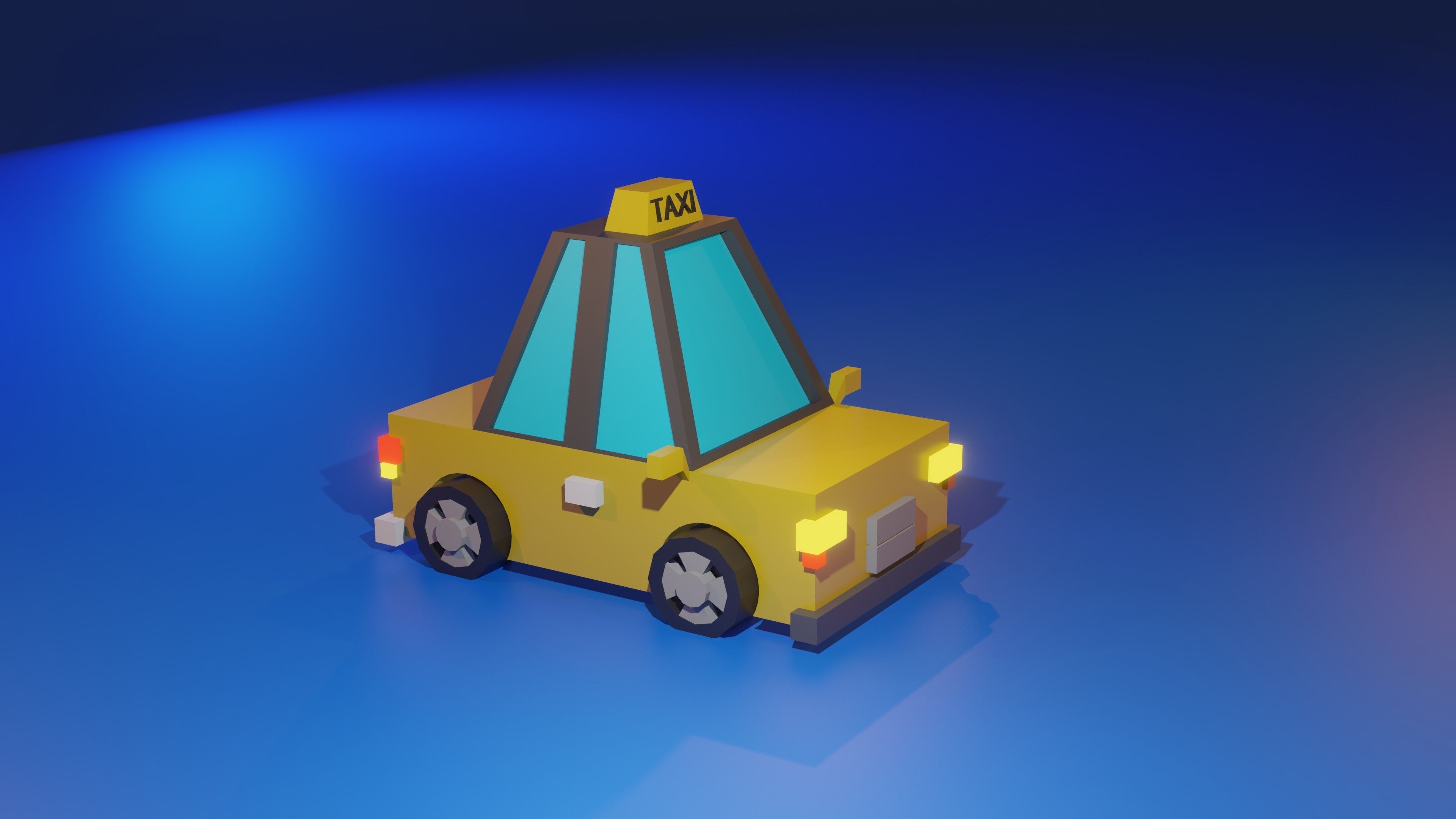 Low Poly Car Pack Low-poly 3D model_8