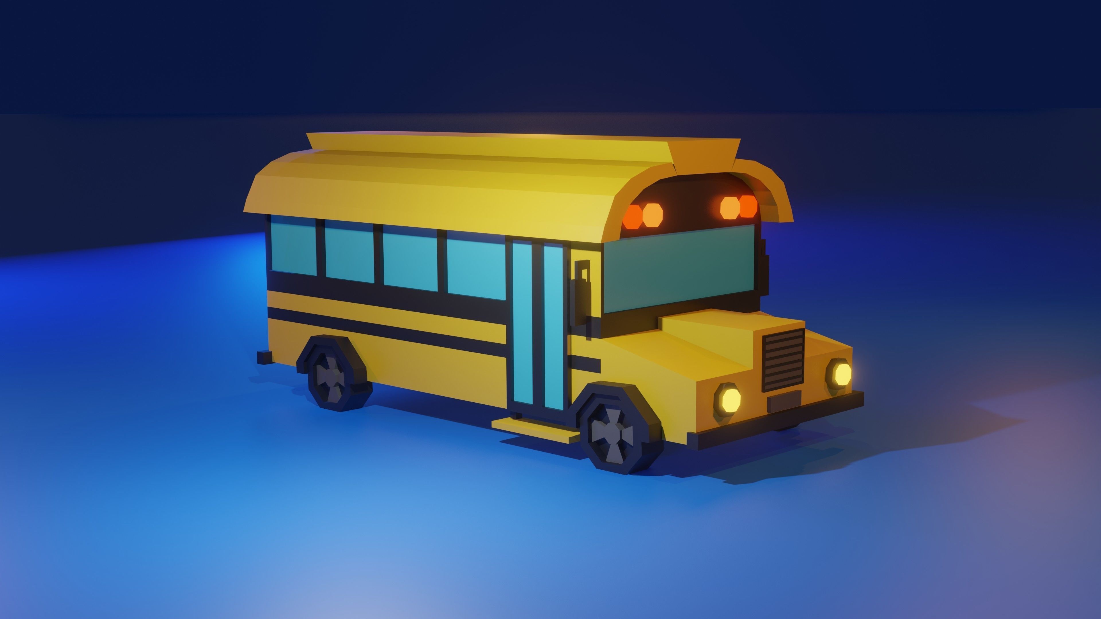 Low Poly Car Pack Low-poly 3D model_4