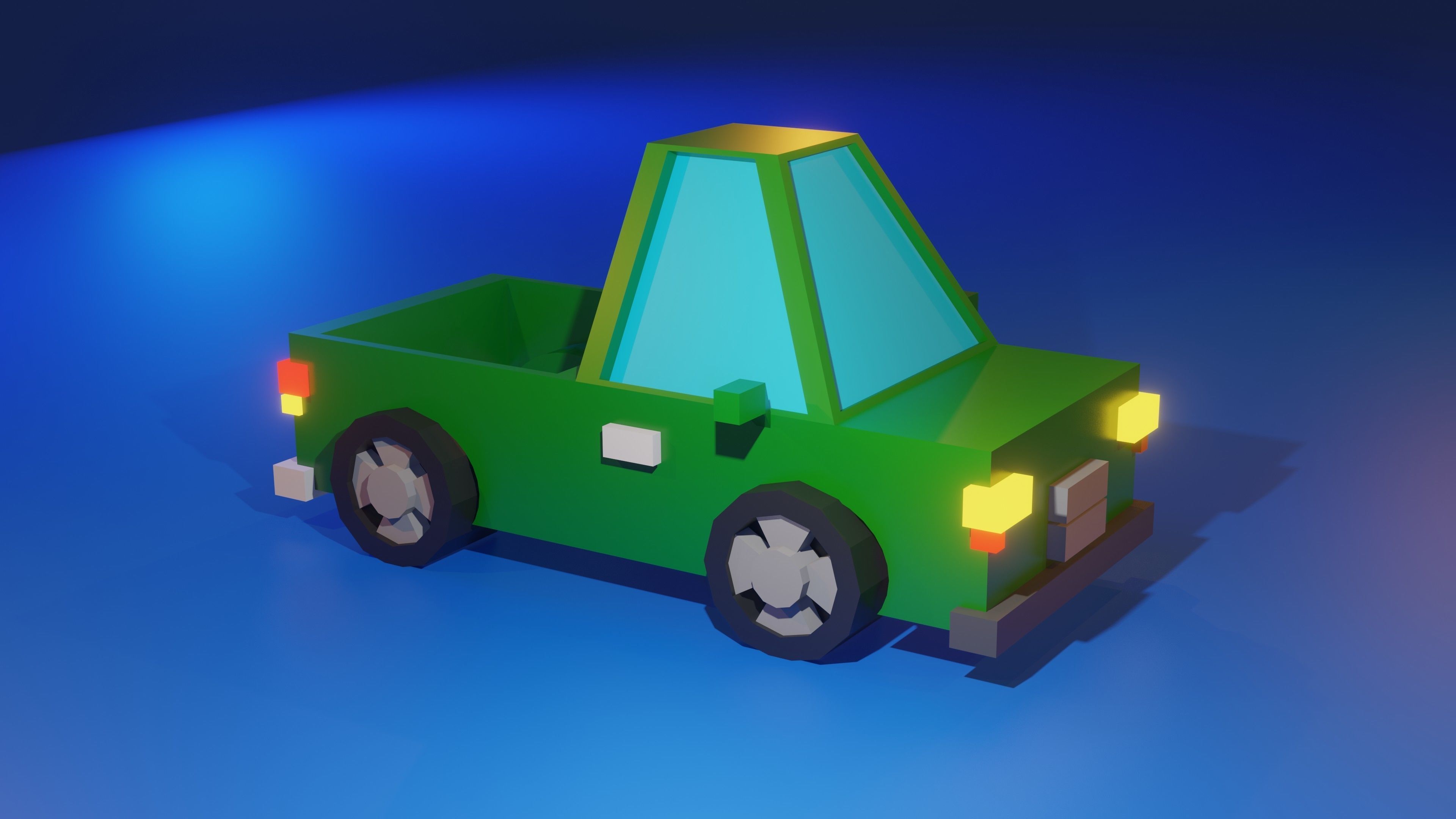 Low Poly Car Pack Low-poly 3D model_9