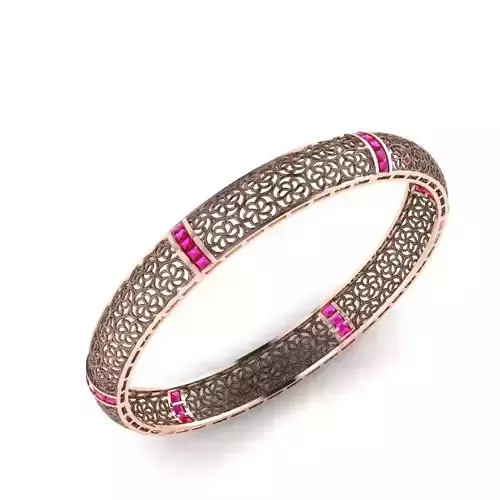 baslat 2 filigree ruby bangle 3D print model