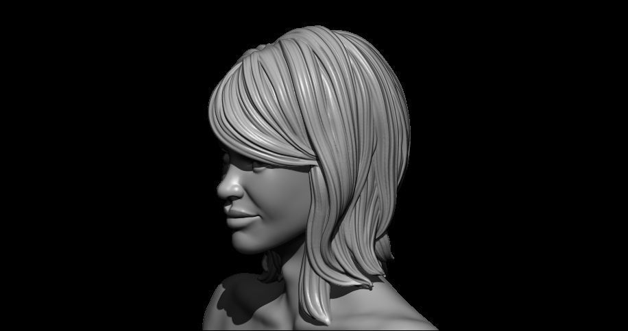 hair style 3D print model_8