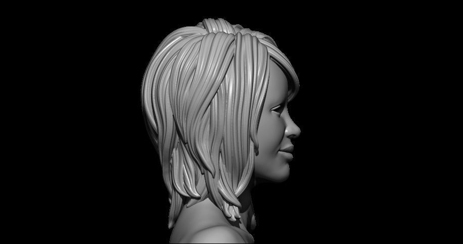 hair style 3D print model_6