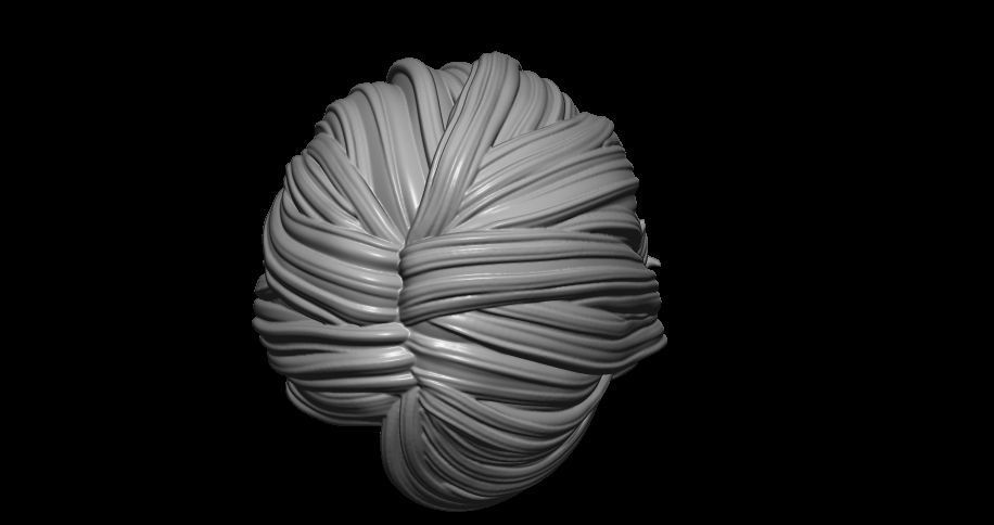 hair style 3D print model_5