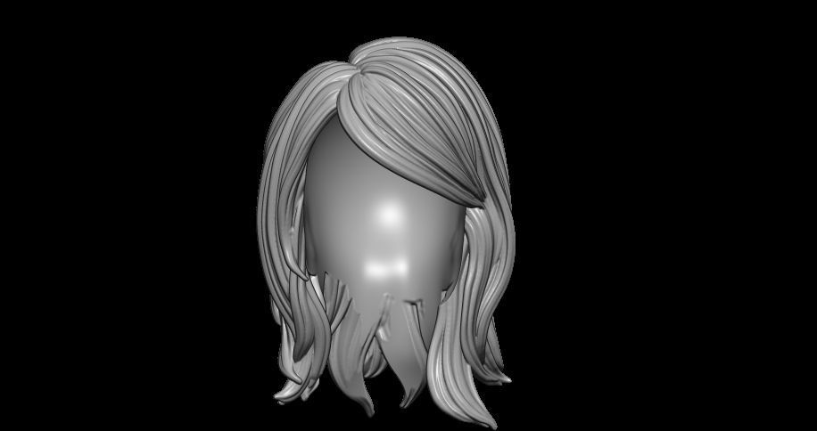 hair style 3D print model_1